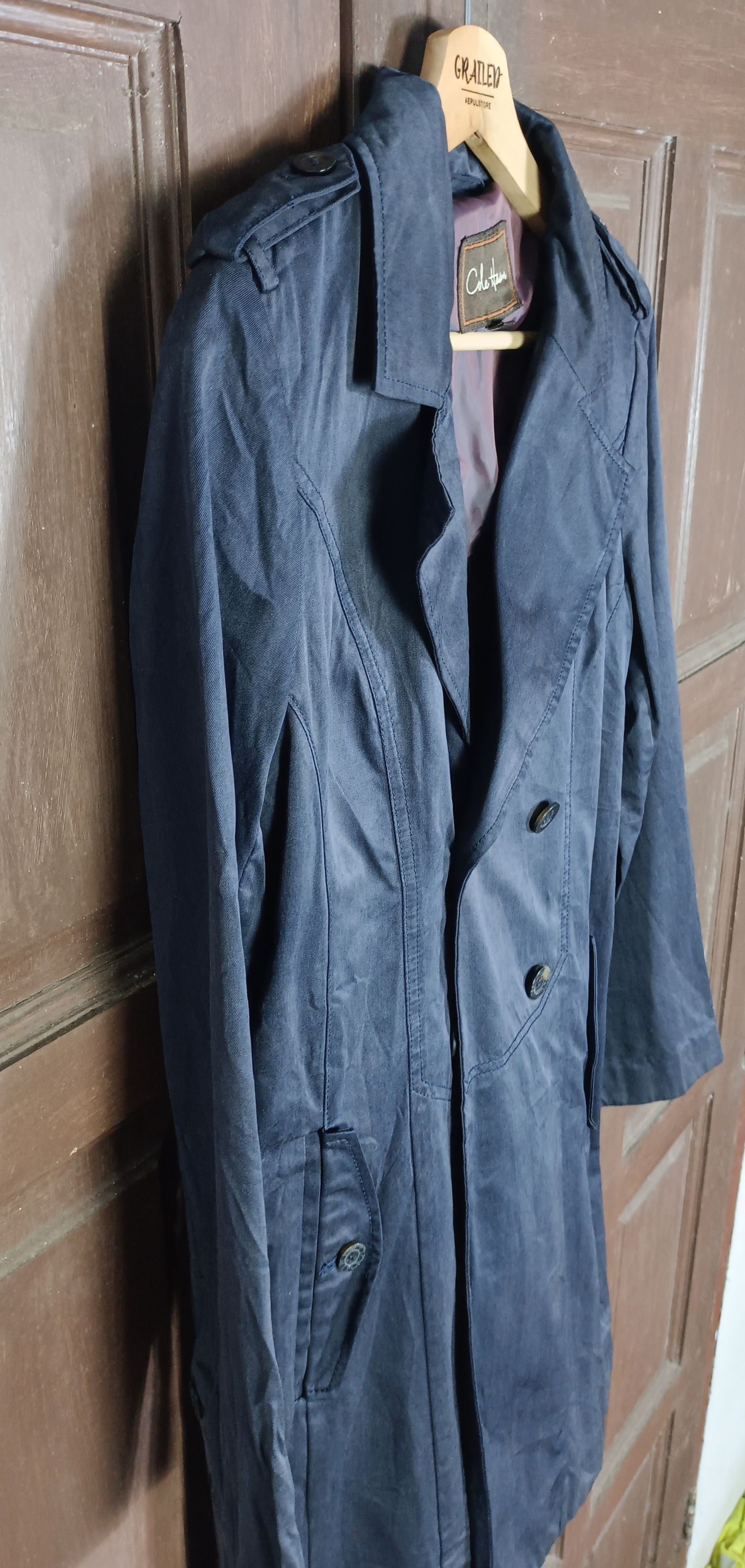 Cole Haan Vintage🔥Cole Haan Double Breast Trench Coat Size S / US 4 / IT 40 - 4 Thumbnail