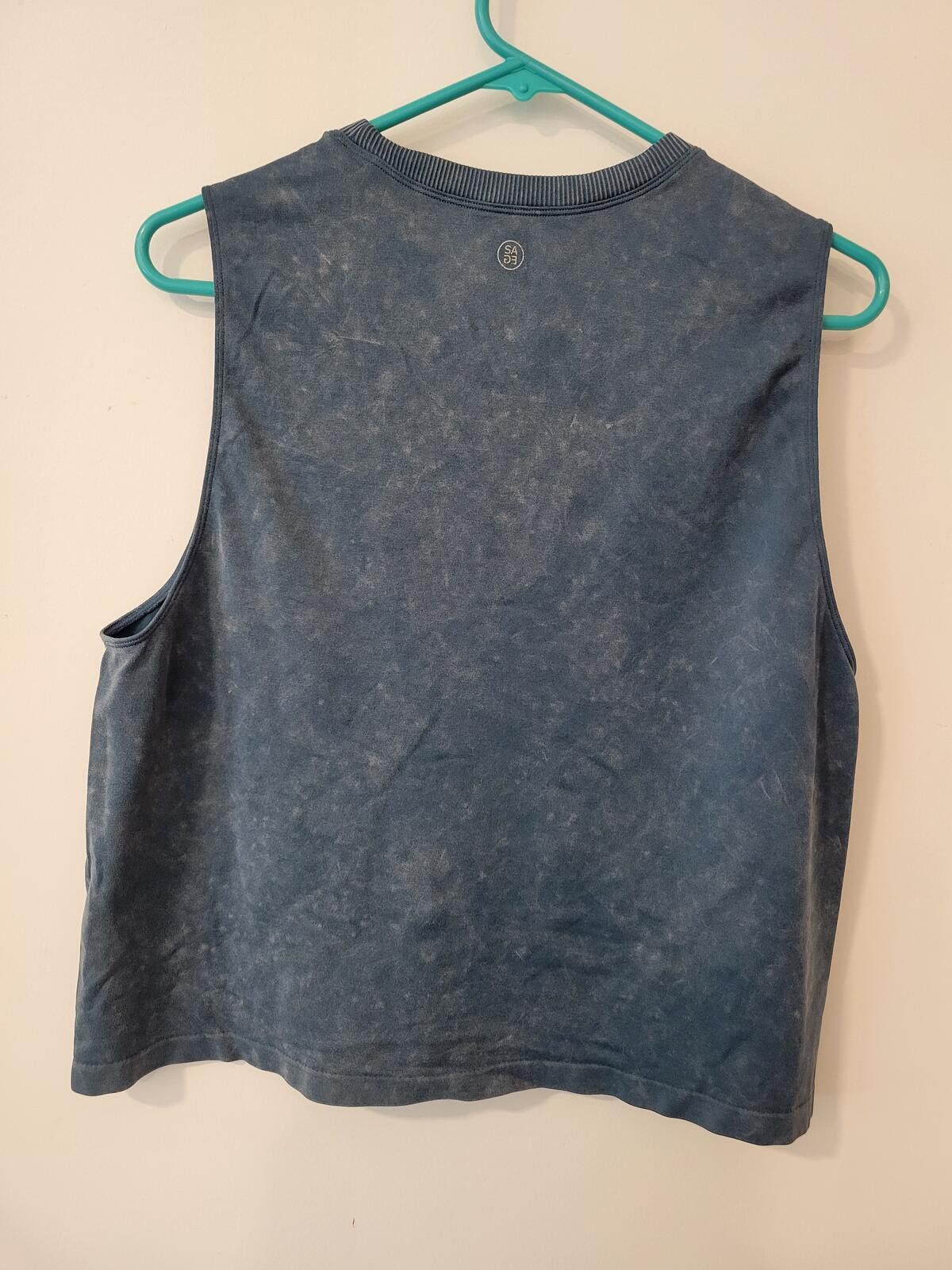 Sage SA Active Blue Sleeveless Workout Tank Top Size L / US 10 / IT 46 - 2 Thumbnail
