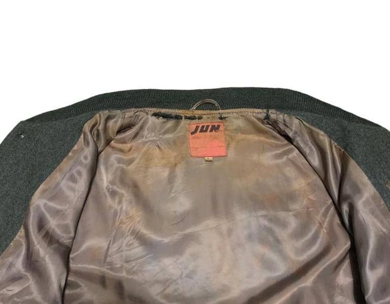 Japanese Brand Vintage 80s Wool Varsity Jacket Sleeve Leather JUN MEN Size US L / EU 52-54 / 3 - 7 Thumbnail