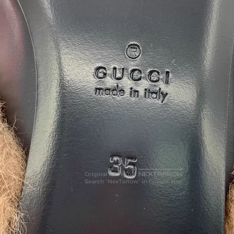 Gucci Gucci Black tiger head love diamond round toe leather mule Size US 4.5 / IT 34.5 - 6 Thumbnail