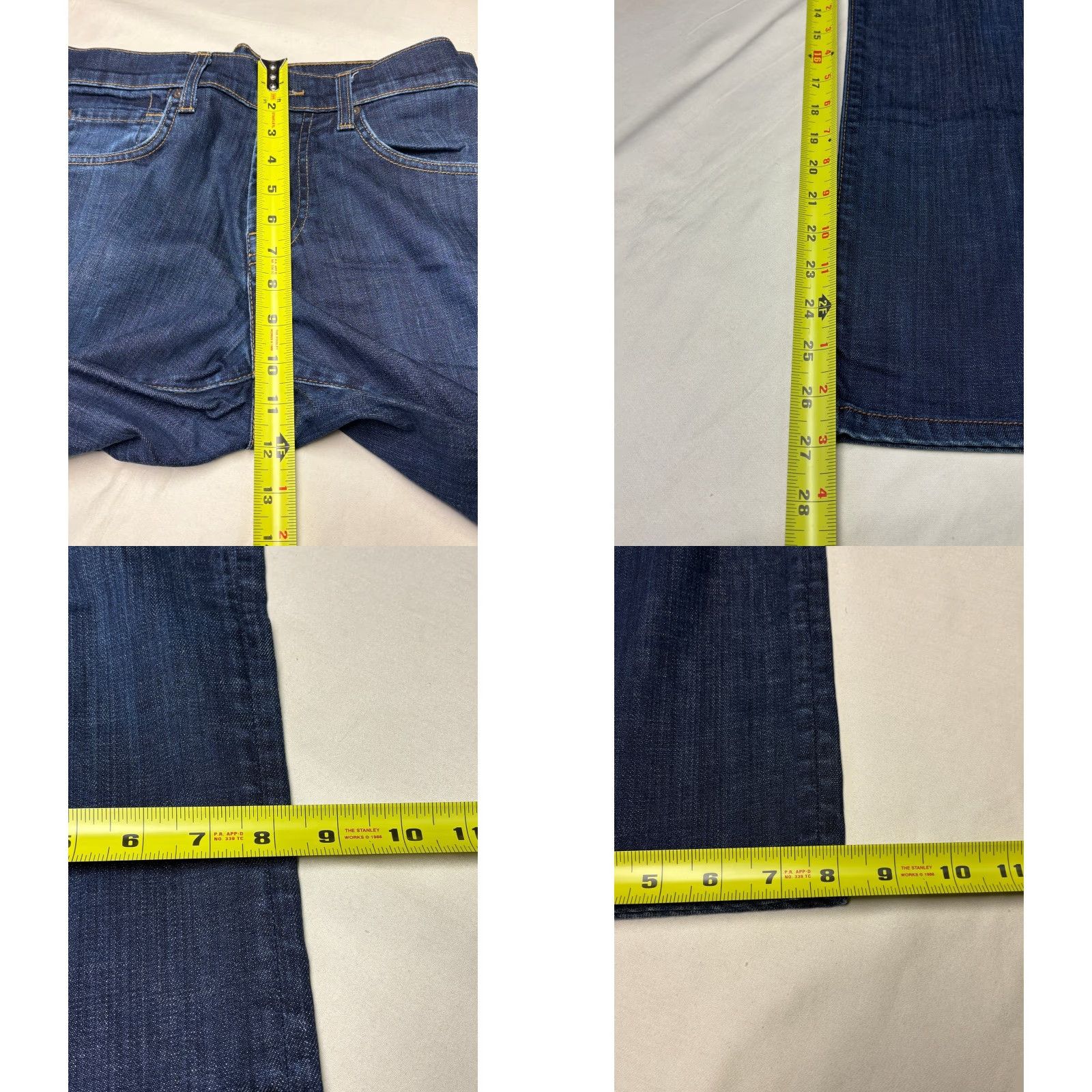 7 For All Mankind 7 For All Mankind Carsen Jeans Dark Wash Straight Leg Mens 29x27 Denim Cotton Blend Stretch USA Made USA Size US 29 - 9 Thumbnail