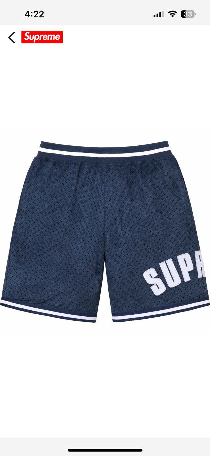 Supreme Supreme Ultrasuede Mesh Shorts | Grailed