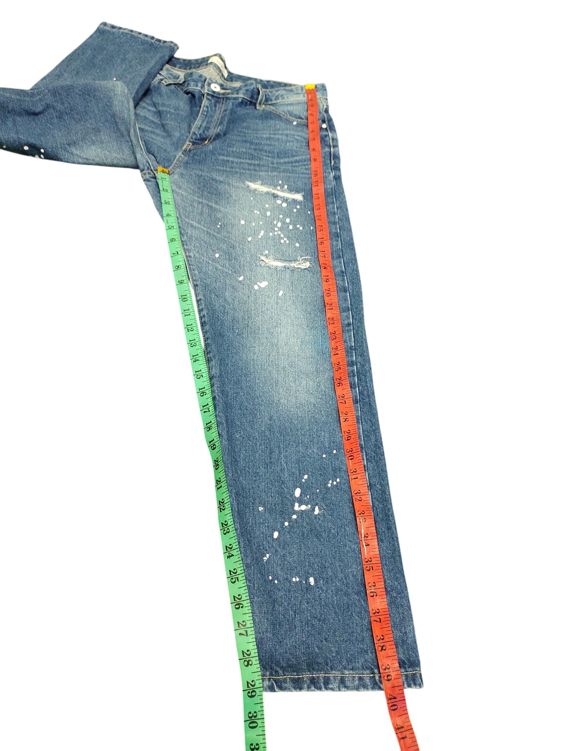Comme des Garcons × Undercover Confirm Japan Paint Splash Distress Faded Denim Jeans Size US 34 / EU 50 - 15 Thumbnail