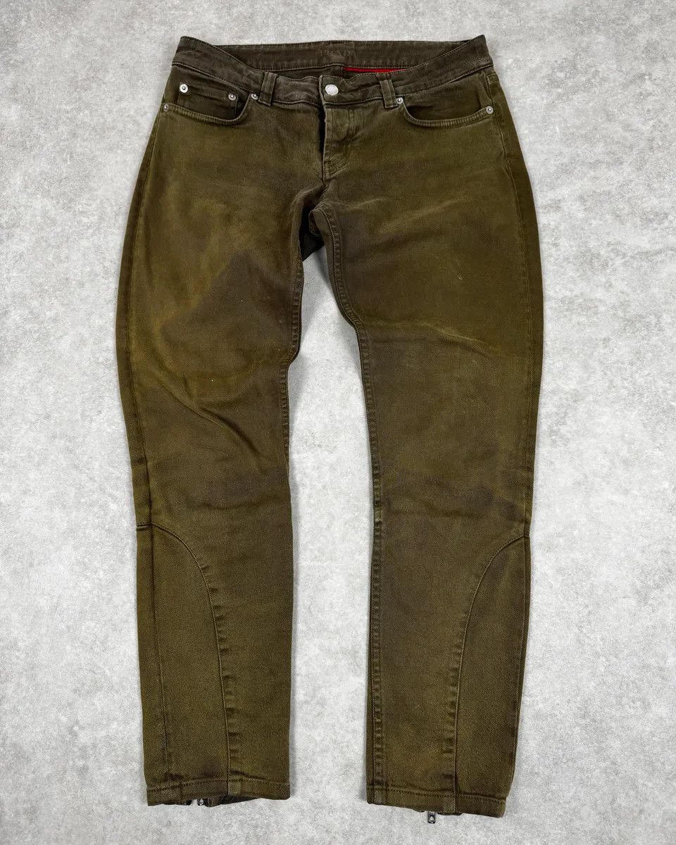 Prada 2000s Prada Khaki Green Zip Slim Pants Size US 28 / EU 44 - 1 Thumbnail