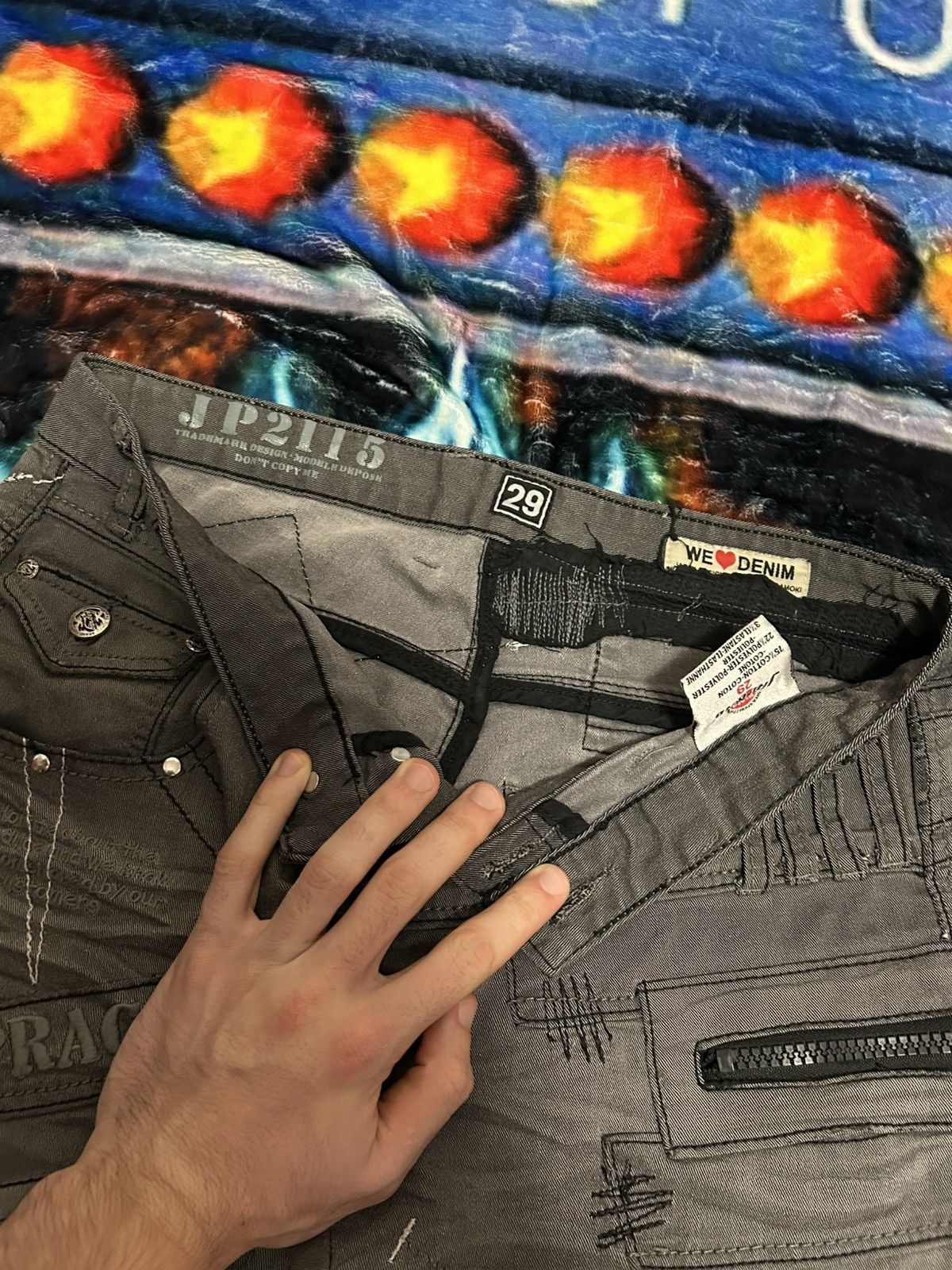 Japanese Brand Grey japrag jeans Size US 29 - 2 Thumbnail