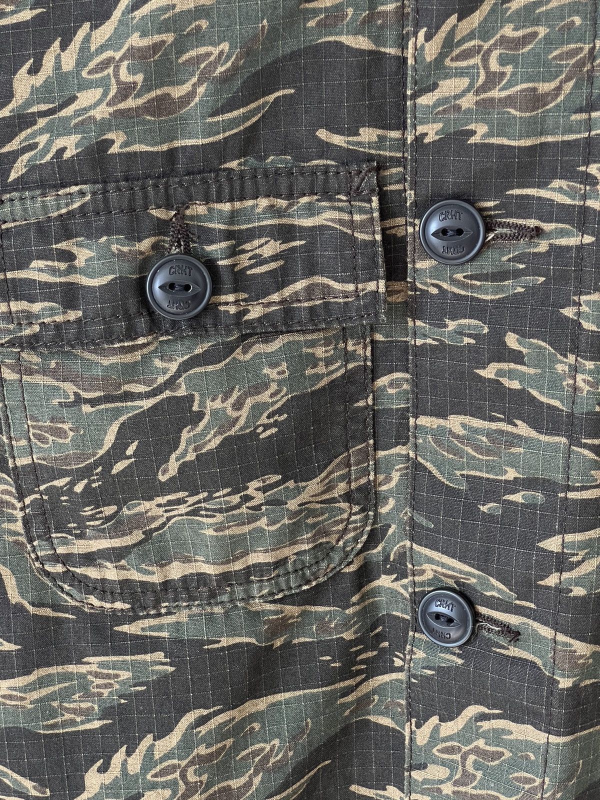 Carhartt Wip × Vintage × Y'2 Leather Carhartt Work In Progress Camo Jacket Size US S / EU 44-46 / 1 - 6 Thumbnail