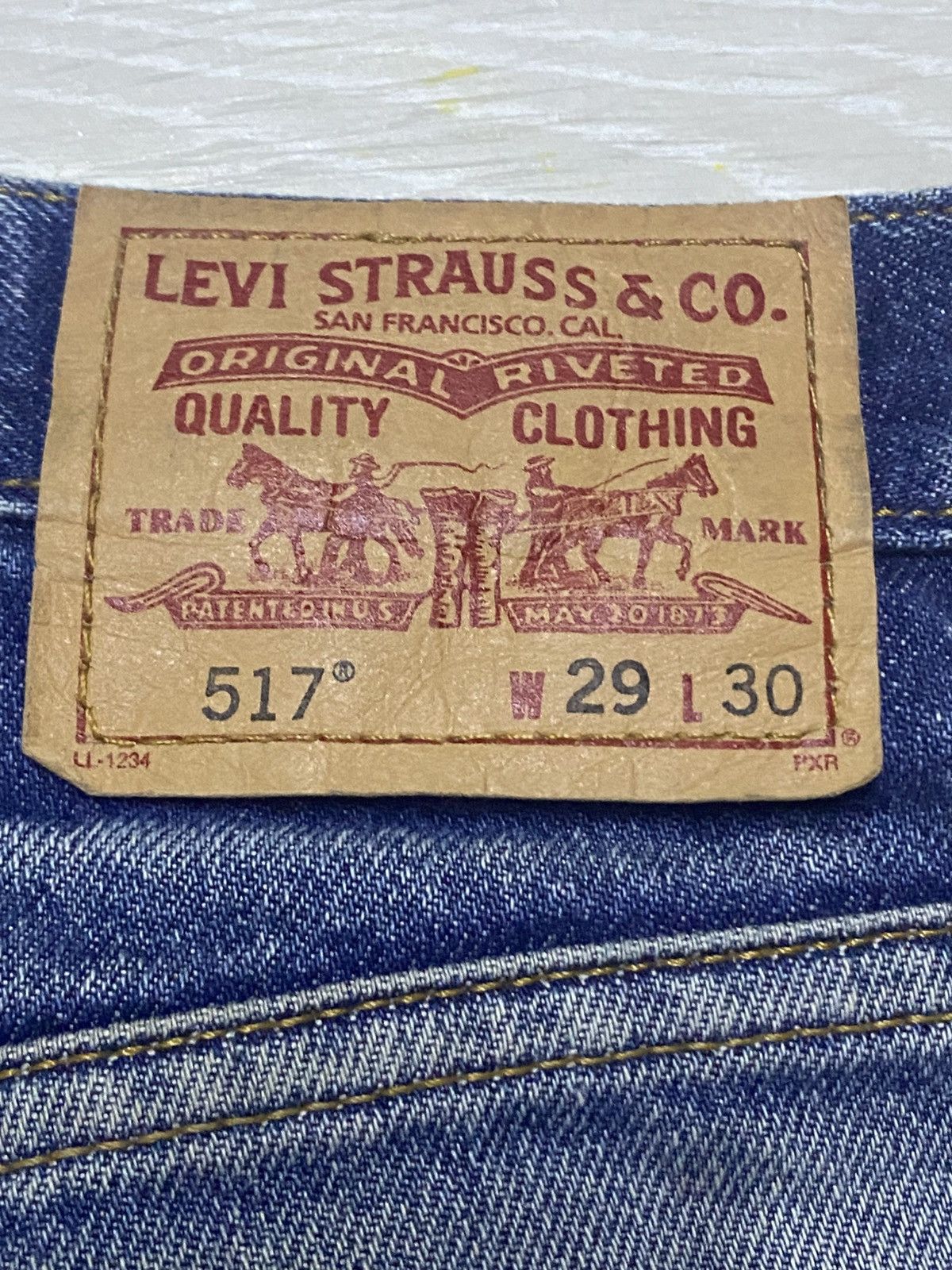 Levi's Vintage Levis 517 Mud Wash Distressed Bootcut Jeans Size US 29 - 13 Thumbnail