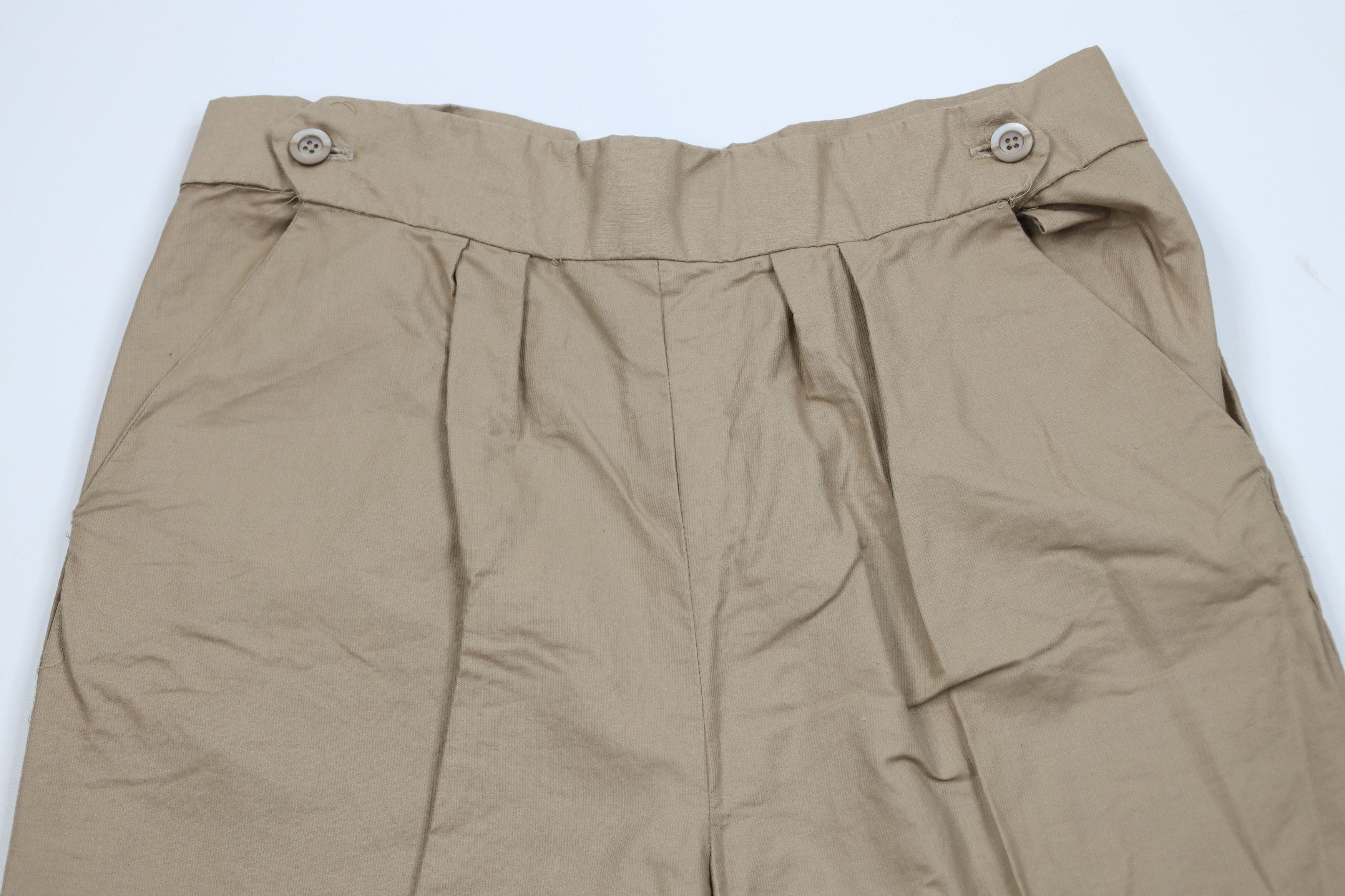 Vintage Vintage 70s Streetwear Safari Wide Leg Pants Beige USA Size US 34 / EU 50 - 2 Thumbnail