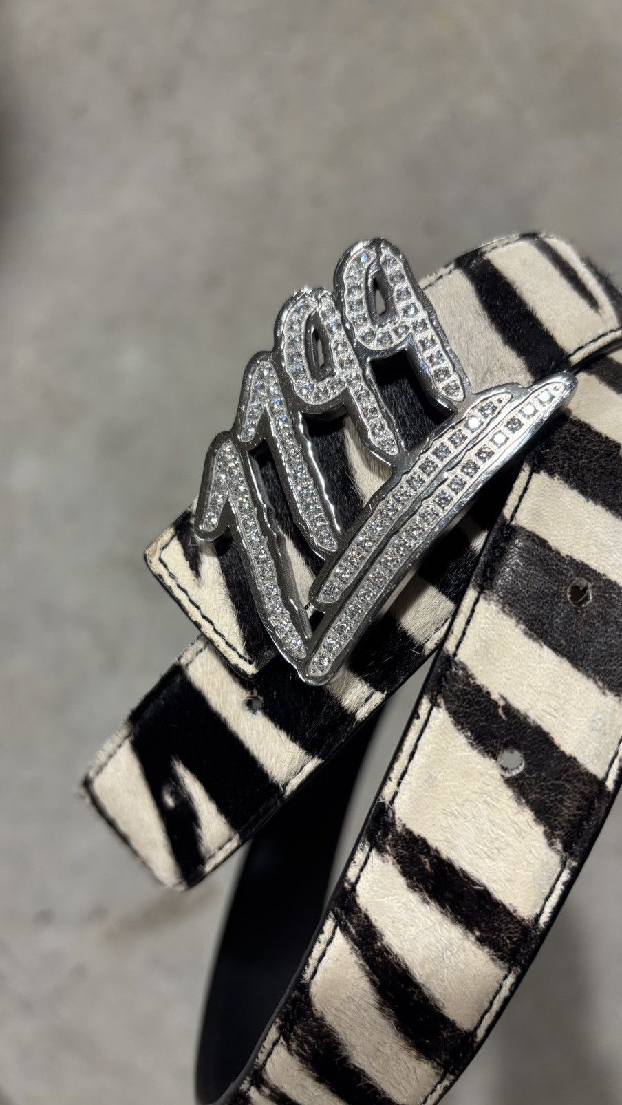 1199 Bazo 1199 Zebra Belt Size 32 - 2 Thumbnail