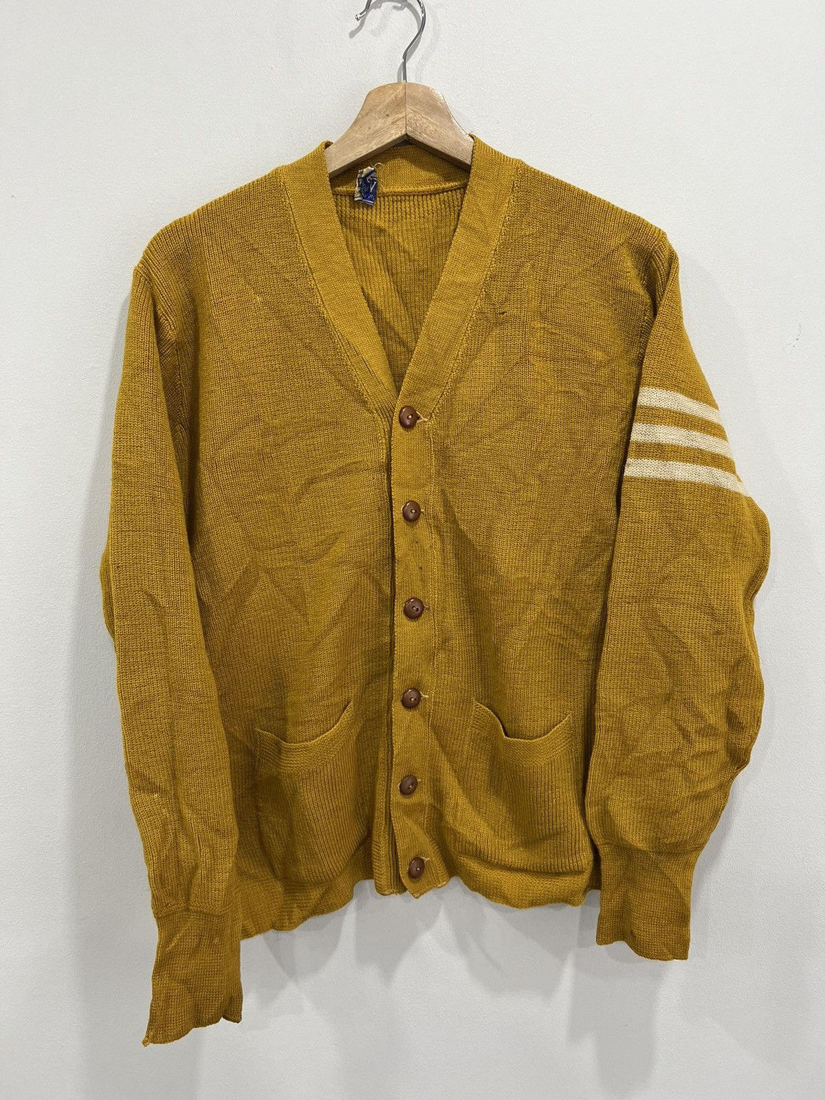 Vintage Vintage 1960s Weber Cardigan Knit Sweater Size US S / EU 44-46 / 1 - 1 Thumbnail