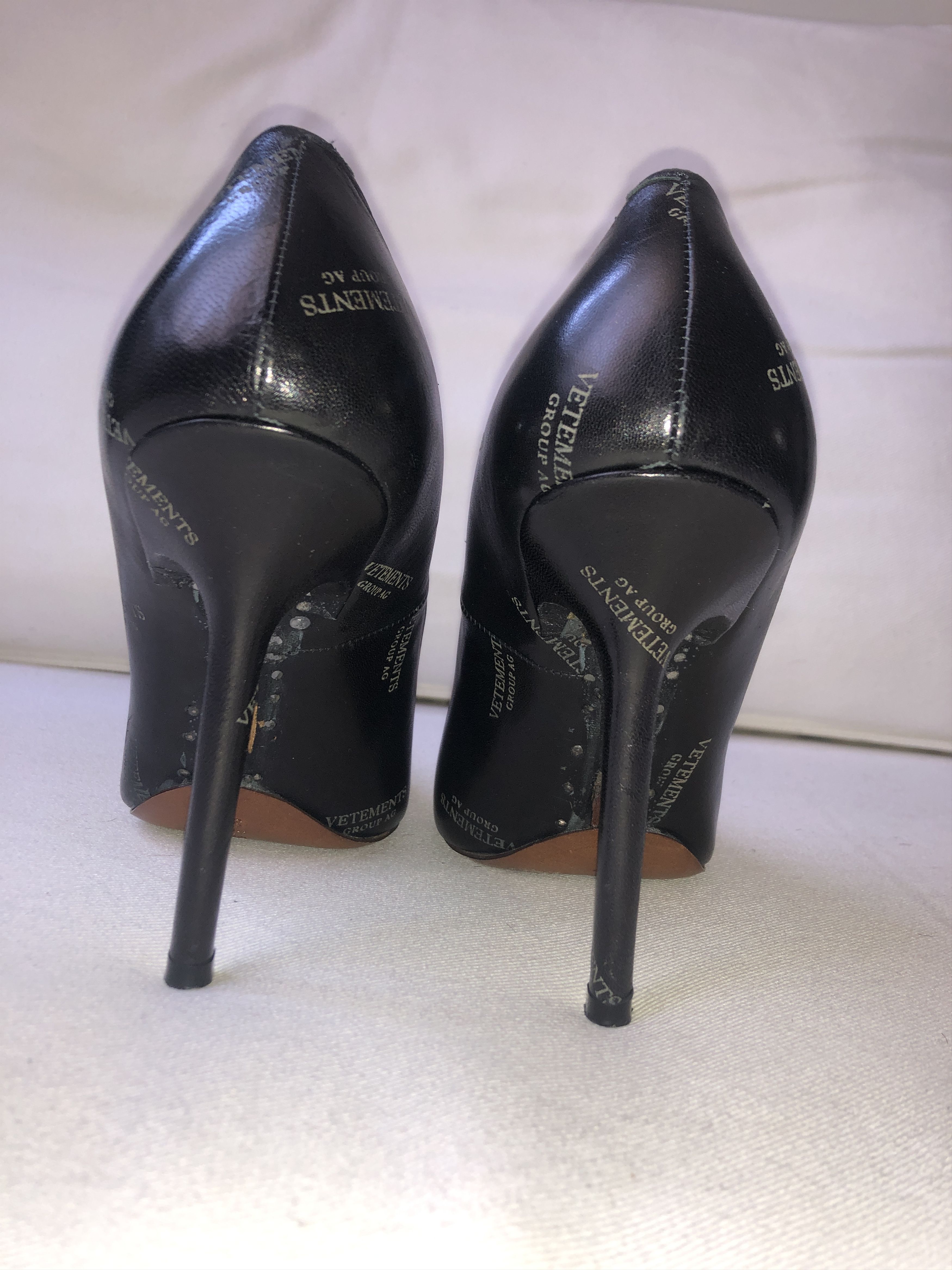 Vetements Black Leather Pumps with "Snatched" Shoe Sole Size US 9 / IT 39 - 8 Thumbnail