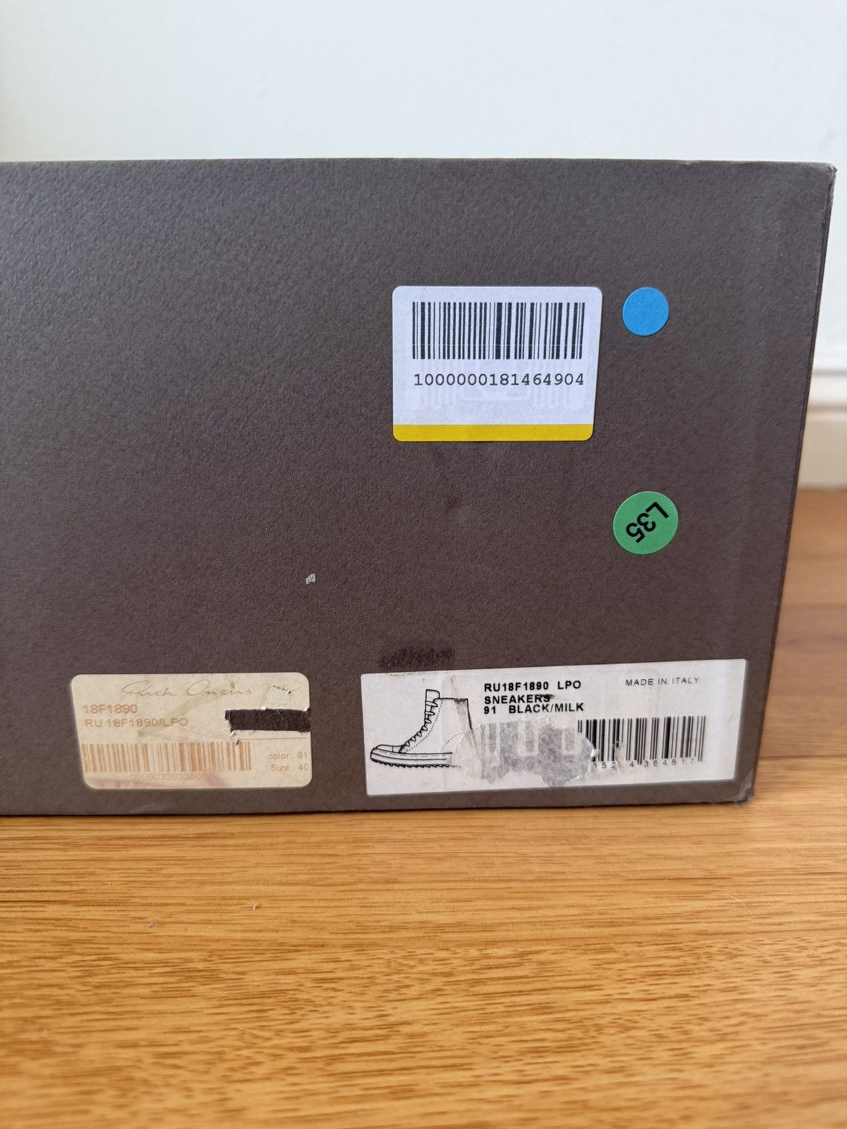 Rick Owens Main line leather sneakers Size US 7 / EU 40 - 7 Thumbnail