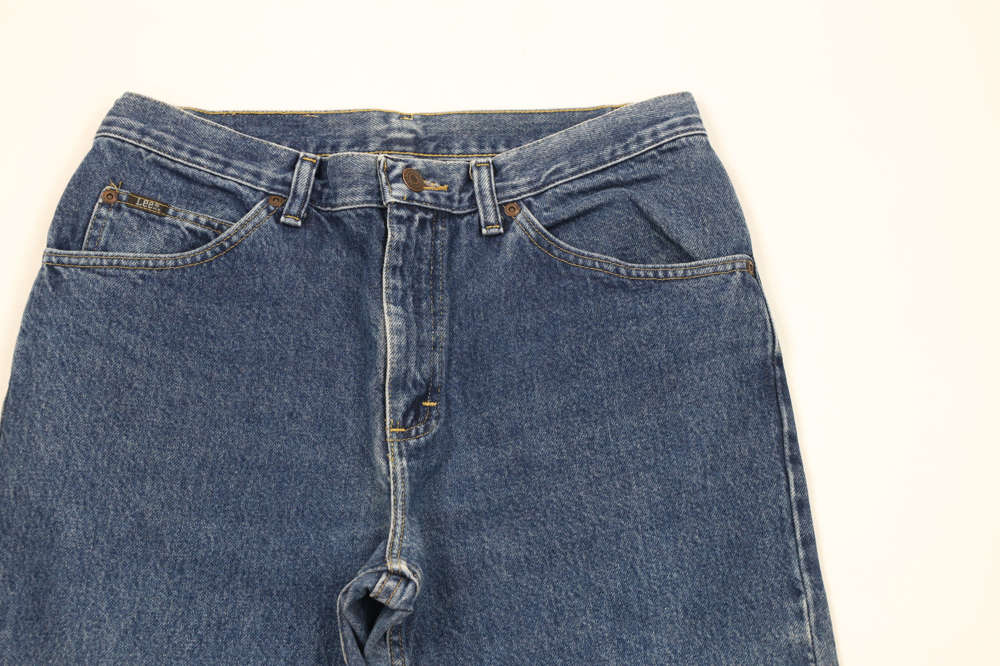Lee × Vintage Vintage 90s Lee Jeans Straight Leg Denim Jeans Blue Cotton Size US 32 / EU 48 - 2 Thumbnail