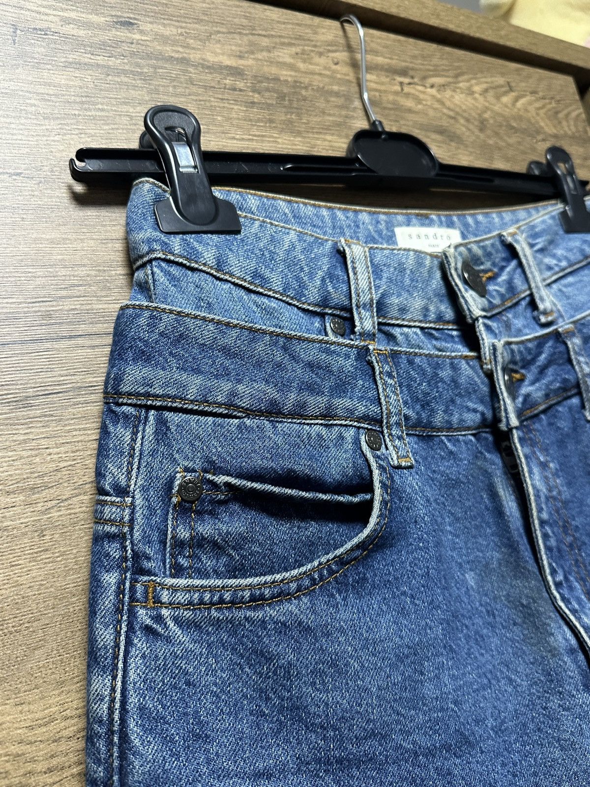 Sandro RARE! Sandro Double Waist Denim Pants Women’s Size S Size 26" / US 2 / IT 38 - 11 Thumbnail