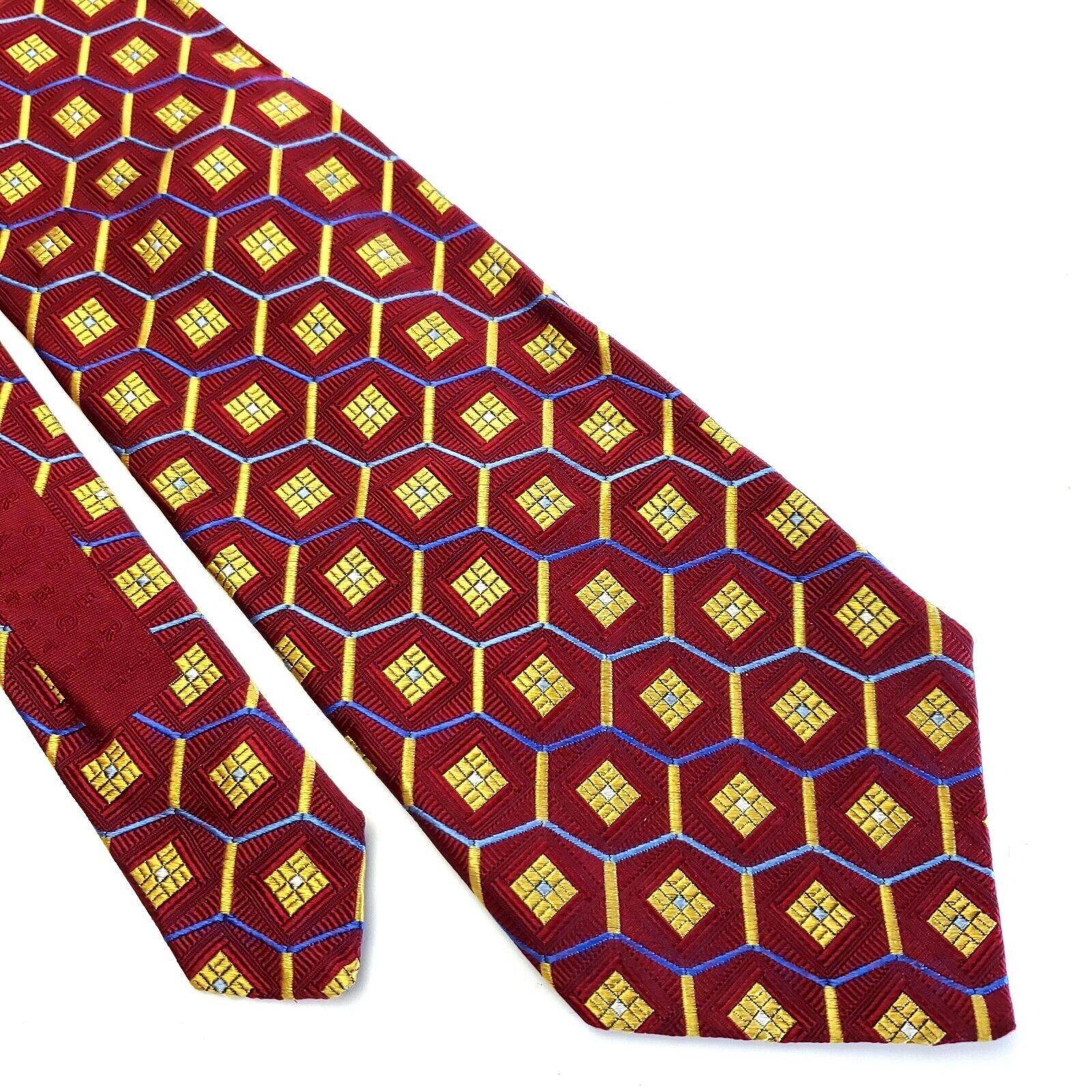 Robert Talbott Robert Talbott Estate Red Woven Geometric Wide Silk Tie Size ONE SIZE - 1 Thumbnail