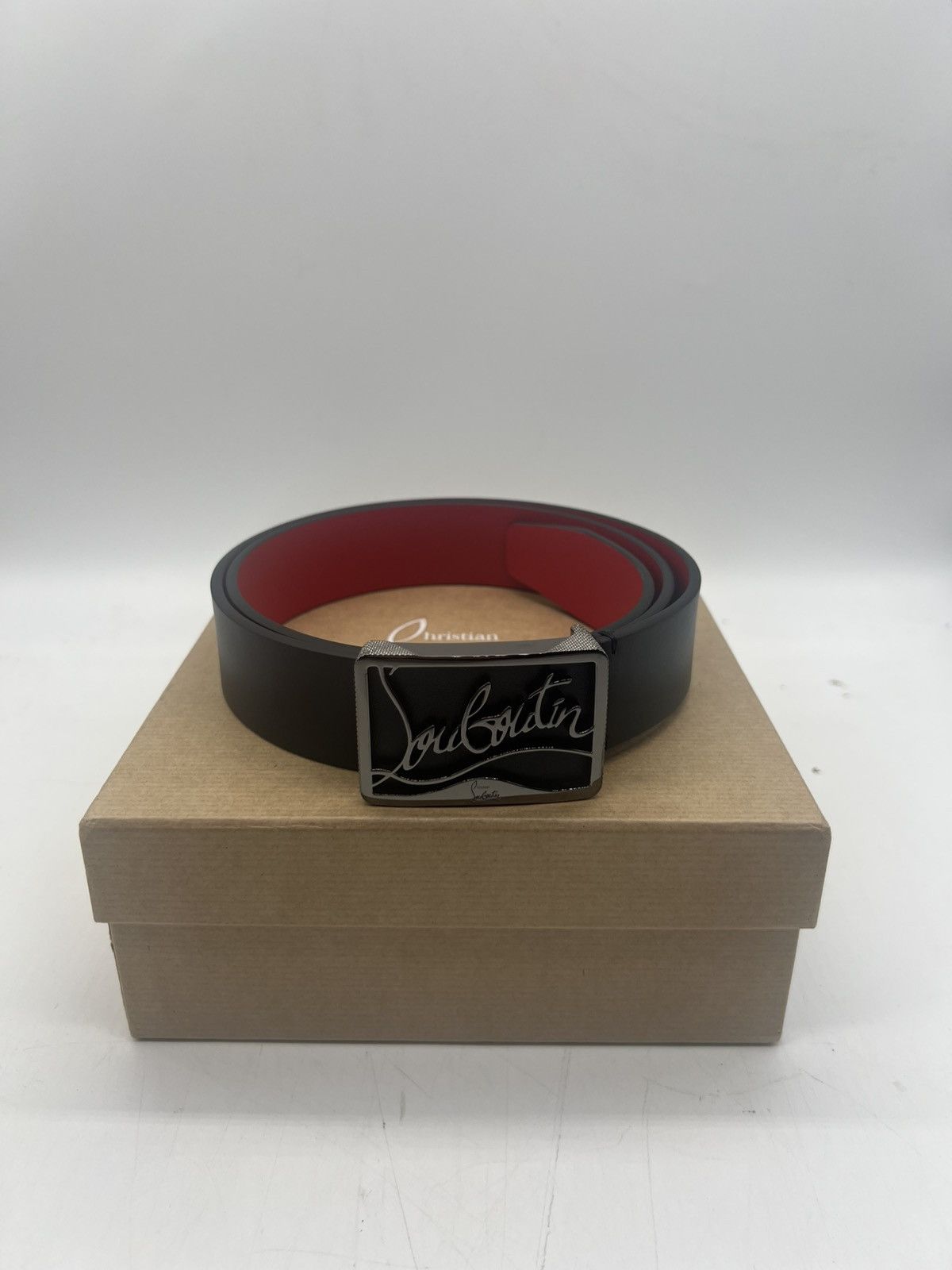 Christian Louboutin Christian Louboutin Ricky Calf Black Belt Size 95 RRP $600 Size ONE SIZE - 2 Thumbnail