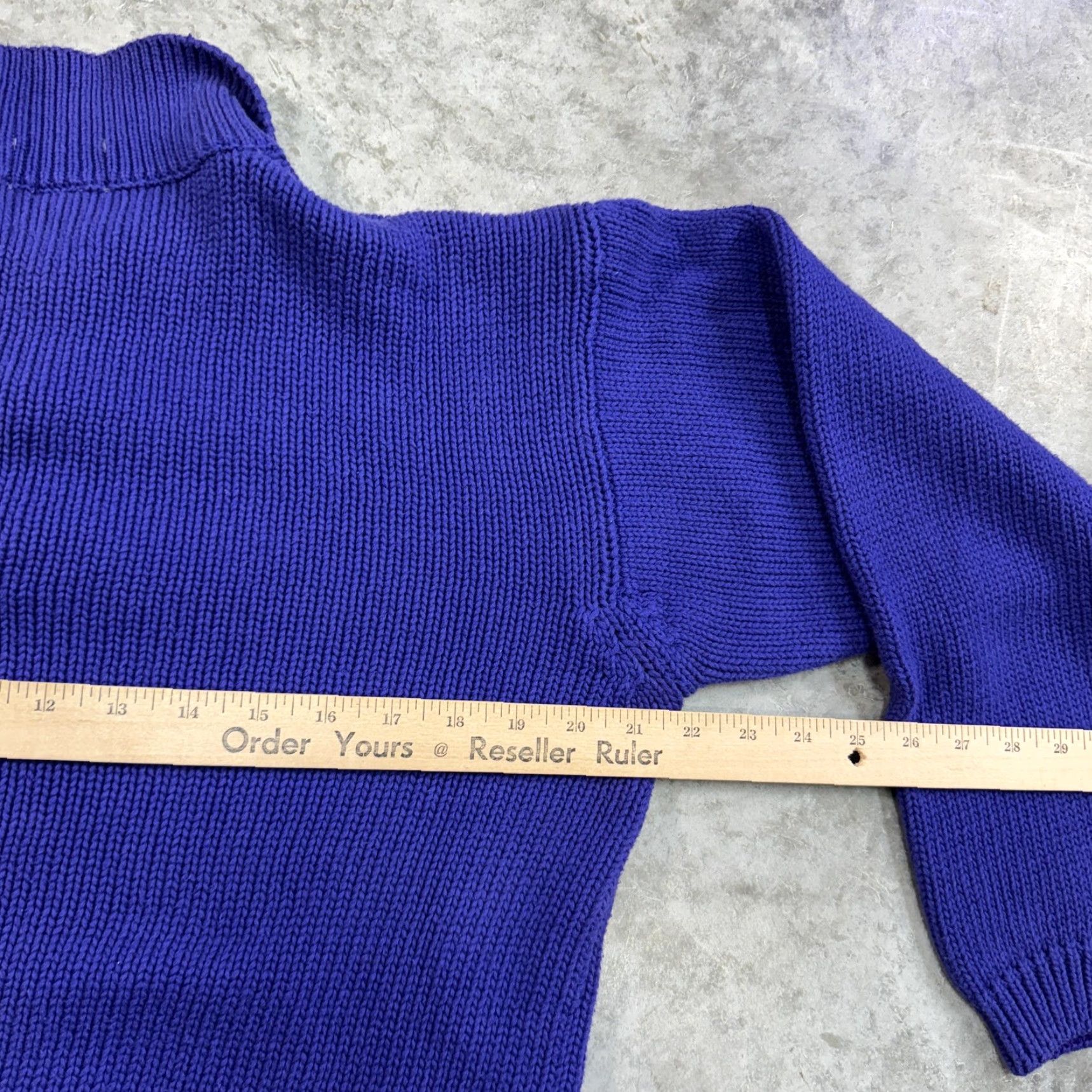 Izod VINTAGE Izod Lacoste Sweater Mens M Knit Pullover Collared Purple Solid 90s Sports Club Mens Size US M / EU 48-50 / 2 - 6 Thumbnail