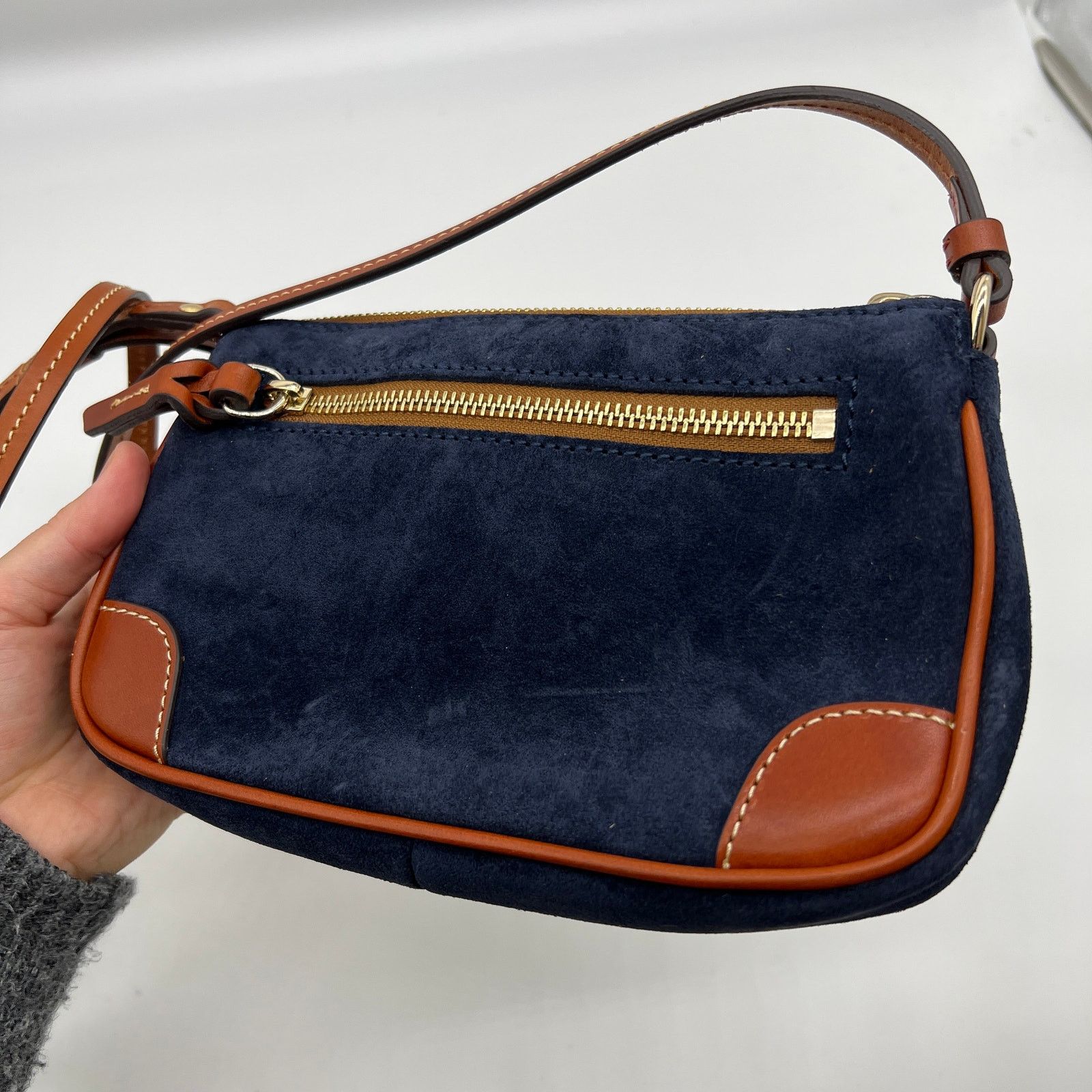 Dooney & Bourke Dooney & Bourke Suede Slim Crossbody Bags Navy Size ONE SIZE - 2 Thumbnail