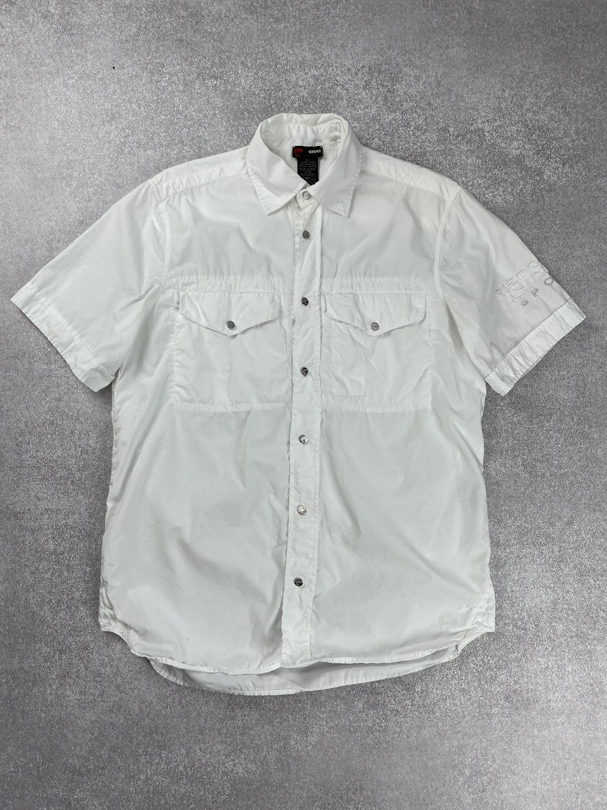 Versace × Vintage Vintage Versace Sport Button Up Short Sleeve shirt Size US M / EU 48-50 / 2 - 1 Thumbnail
