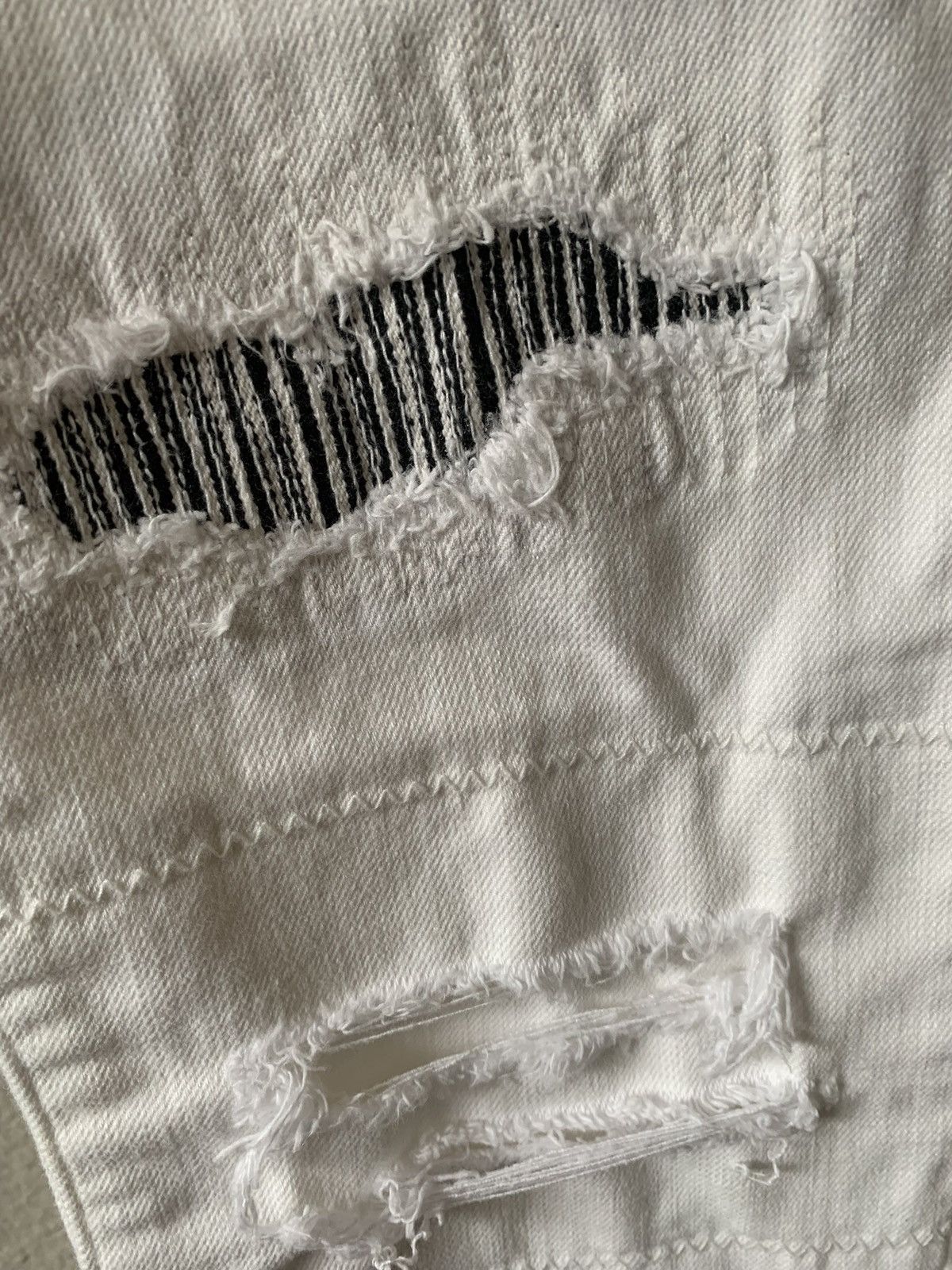Loveless × Number (N)ine Number Nine x Loveless White Music Note Denim ...