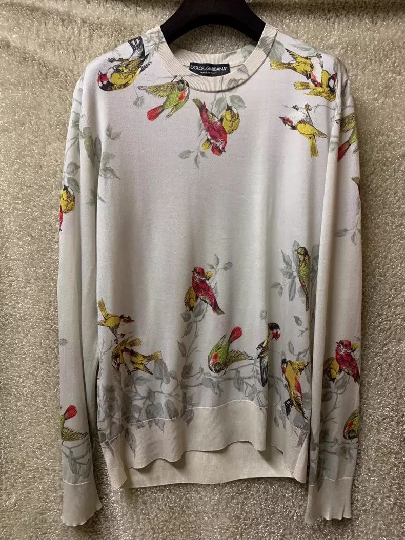 Dolce & Gabbana Dolce & Gabbana Men's Silk Long Sleeve T-shirt Size US M / EU 48-50 / 2 - 1 Thumbnail