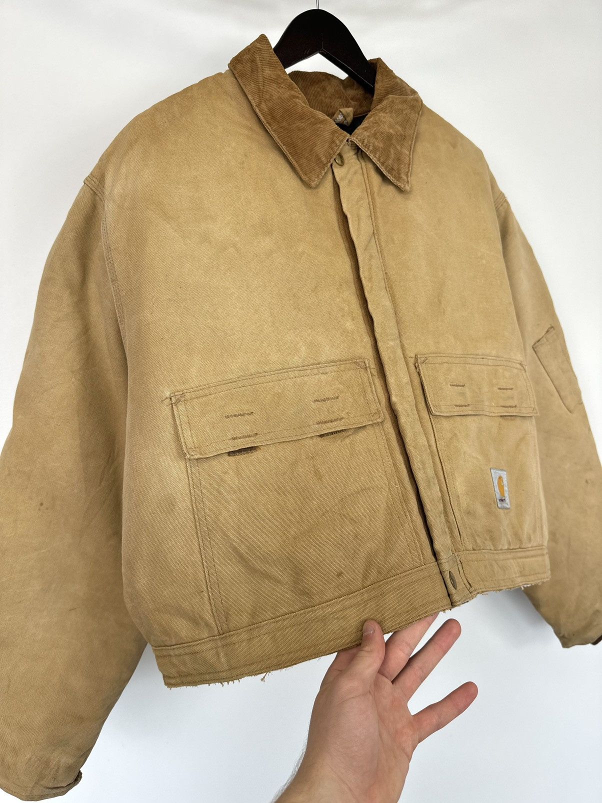 Carhartt Vintage 80s Carhartt USA Cropped Distressed Detroit Jacket Size US L / EU 52-54 / 3 - 6 Thumbnail
