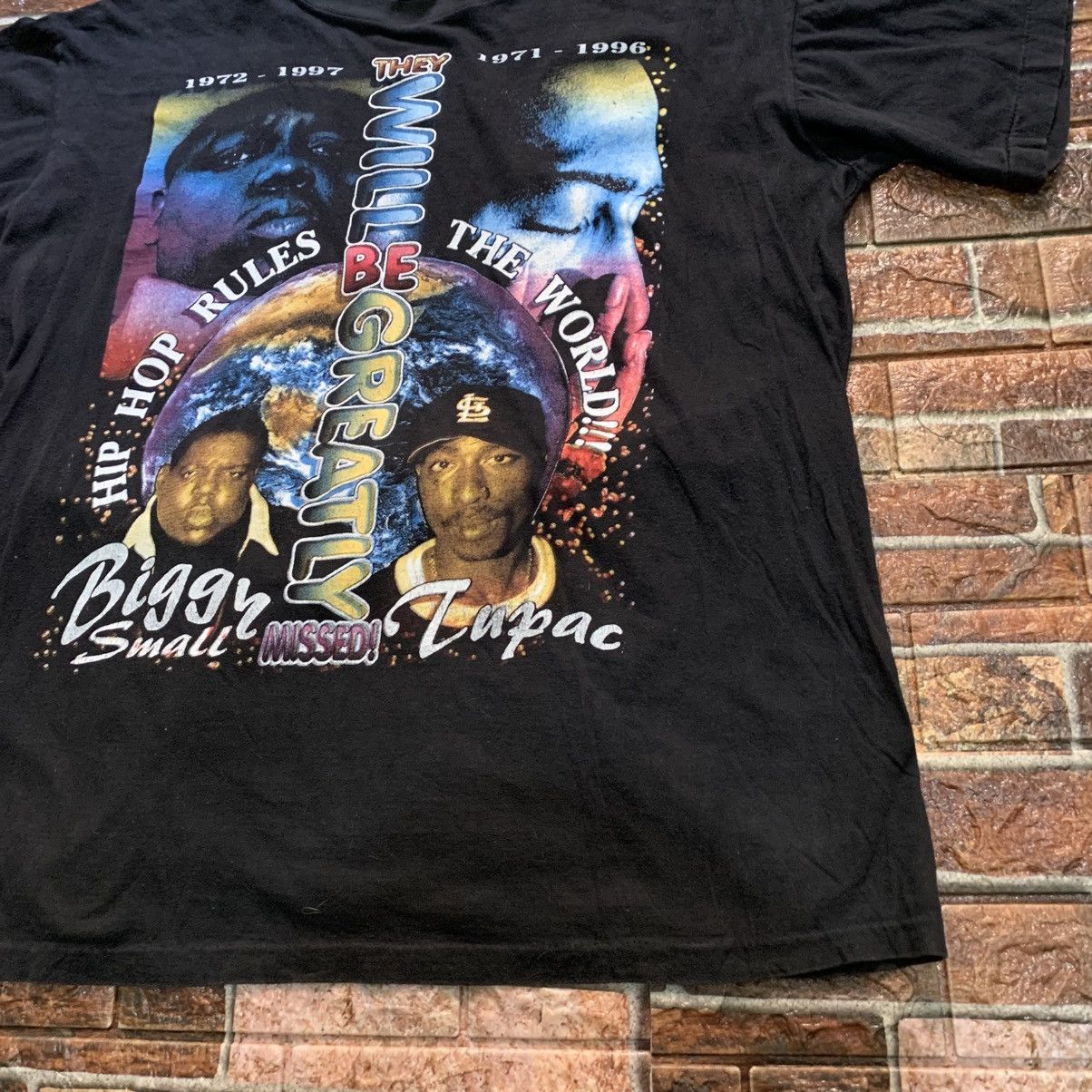 Rap Tees VINTAGE IN MEMORY OF TUPAC SHAKUR BIGGIE SMALLS RAP TEE Size US XXL / EU 58 / 5 - 5 Thumbnail