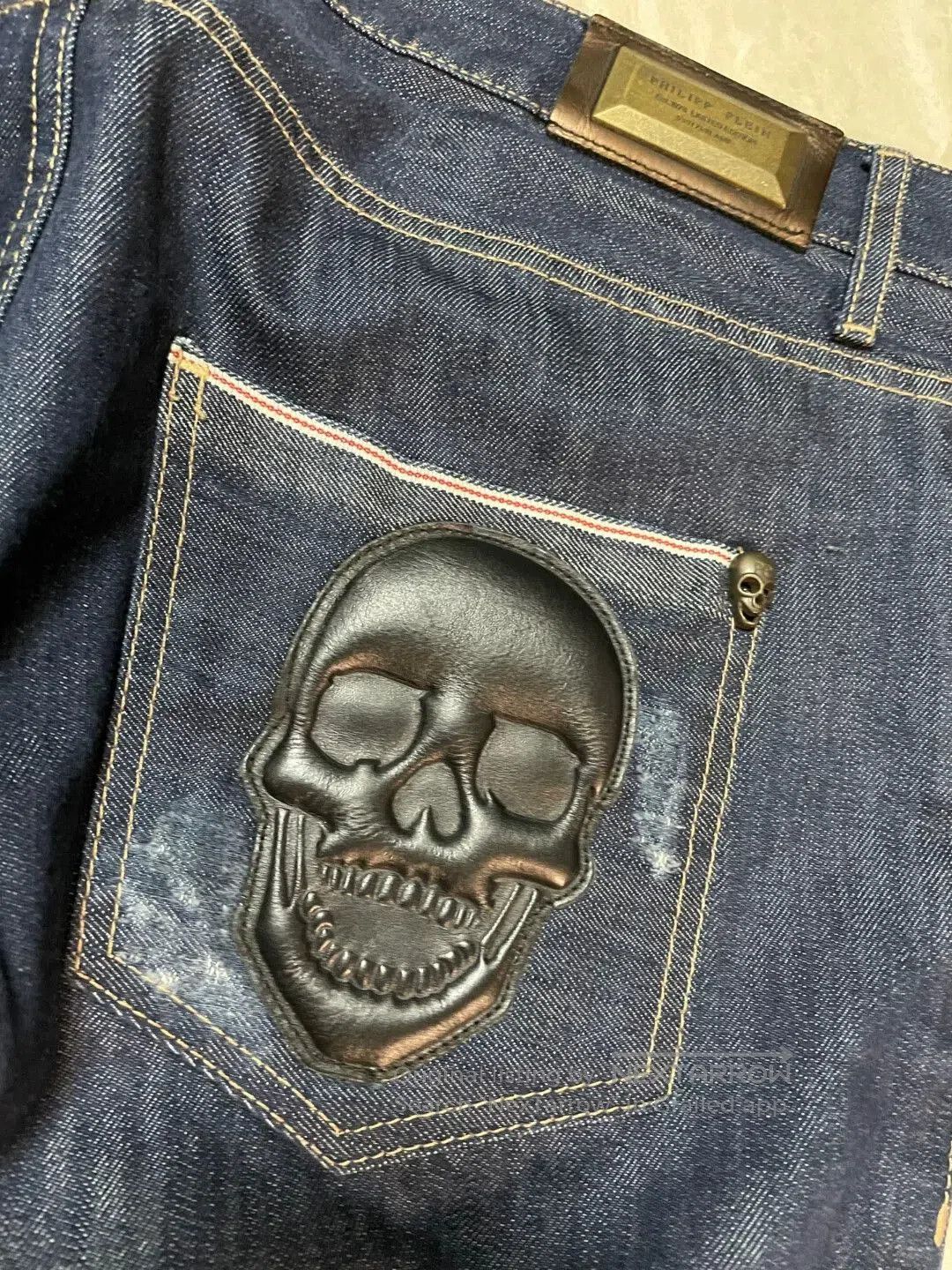 Philipp Plein philipp plein denim pants with skull design. Size US 36 / EU 52 - 8 Thumbnail