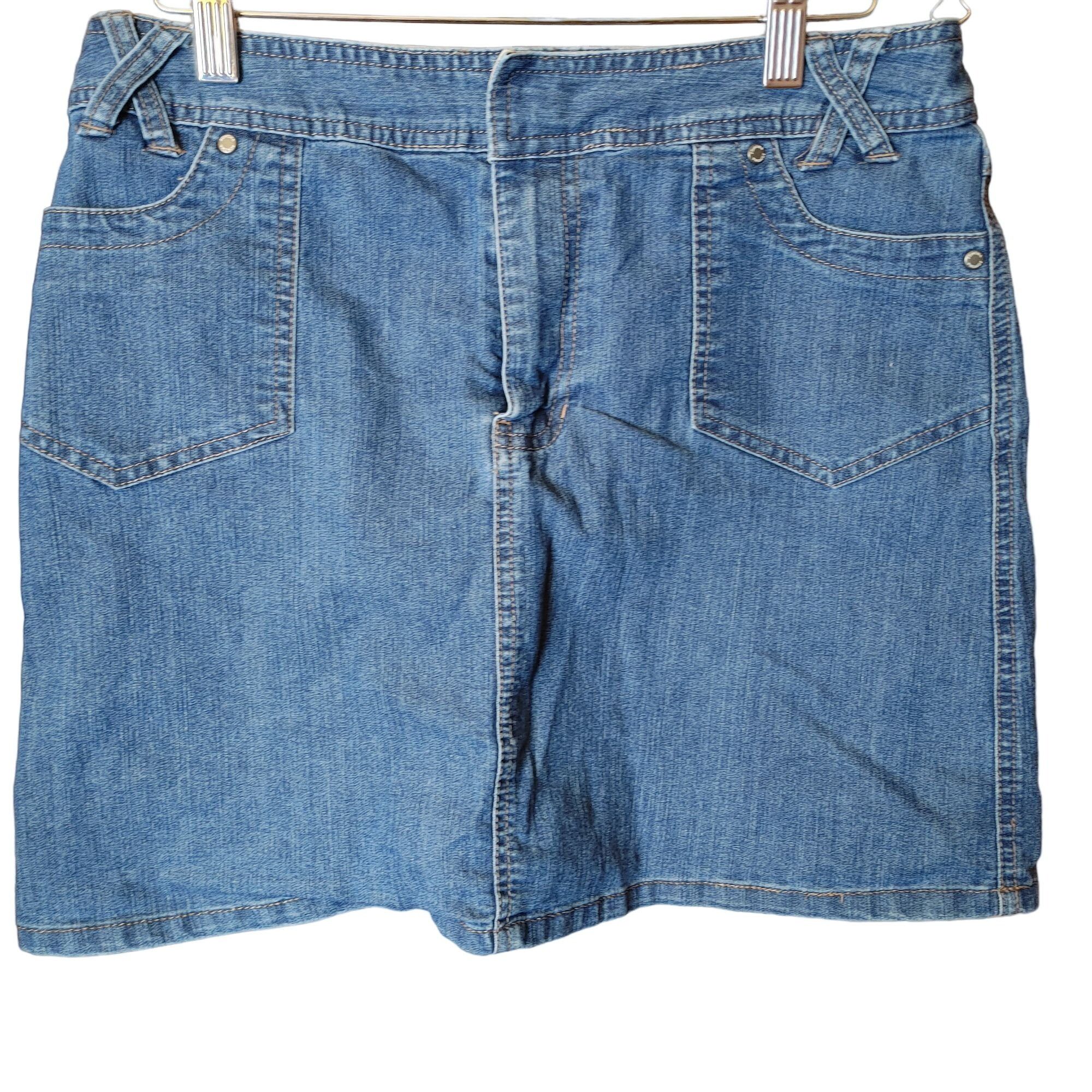 Sonoma SONOMA Womens 6 Blue Denim Jean Skirt Zip Up Pockets Size 28" / US 6 / IT 42 - 1 Thumbnail