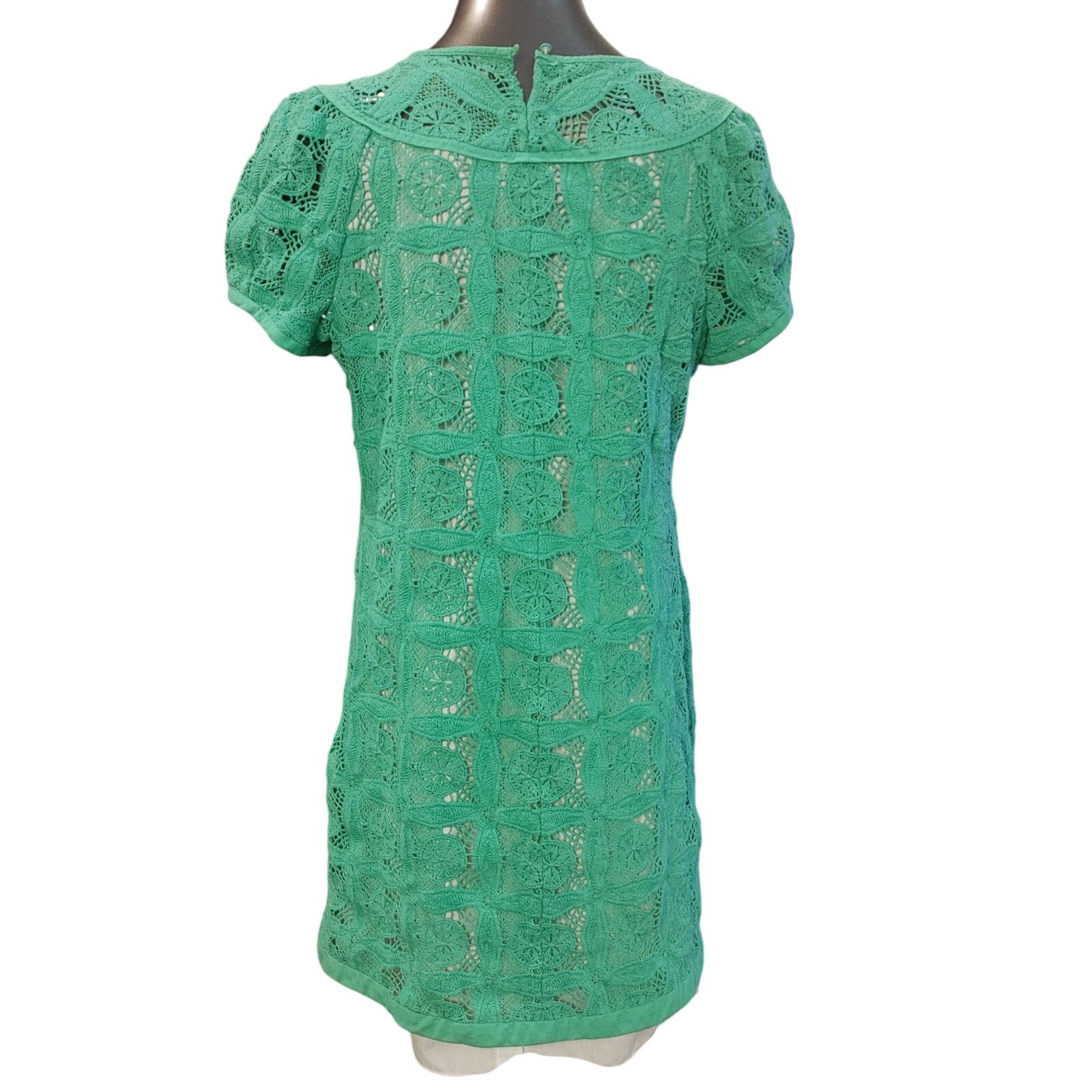 Other Tahari Women's 12 Green Lace Short Sleeve Midi Lined Dress Size XL / US 12-14 / IT 48-50 - 2 Thumbnail
