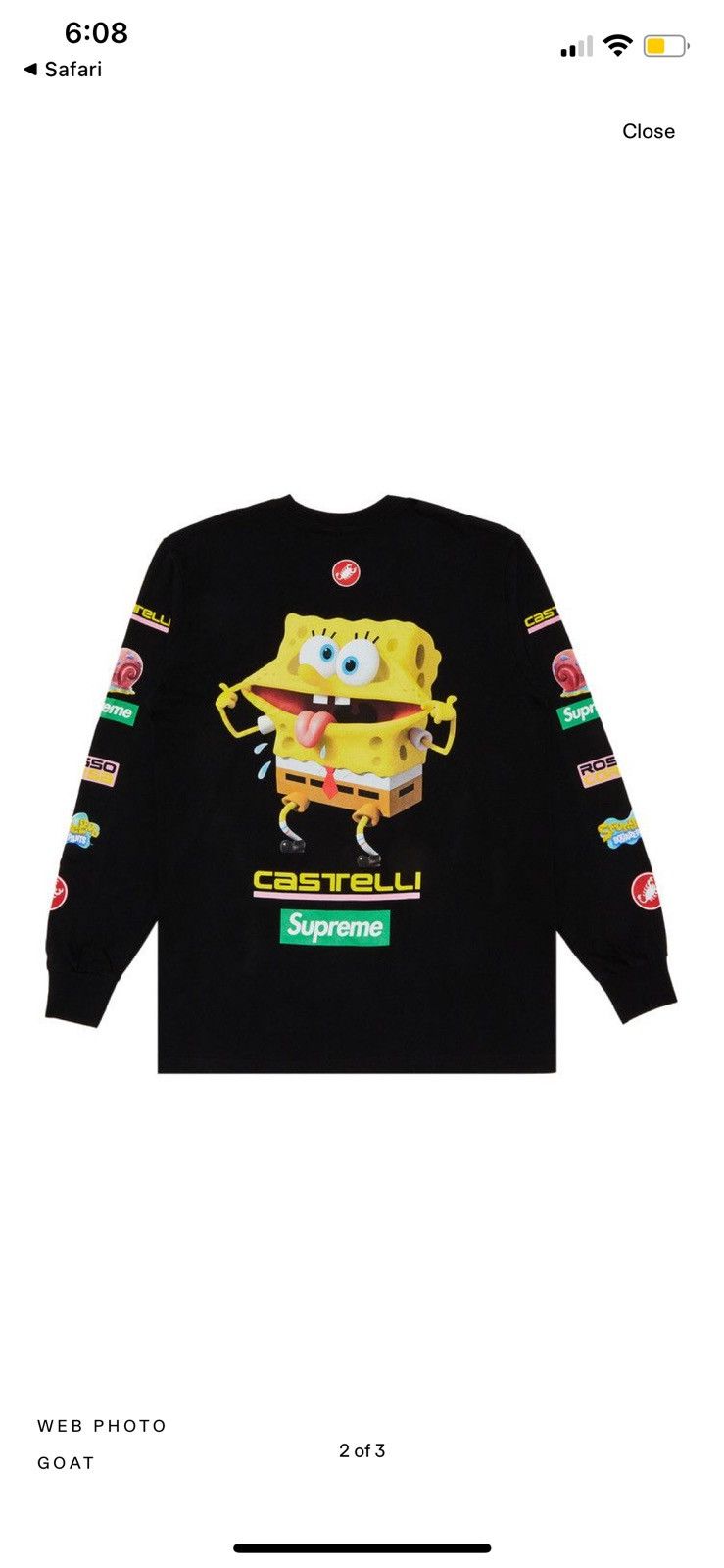Supreme SpongeBob SquarePants Castelli Racing L S Tee (SS25