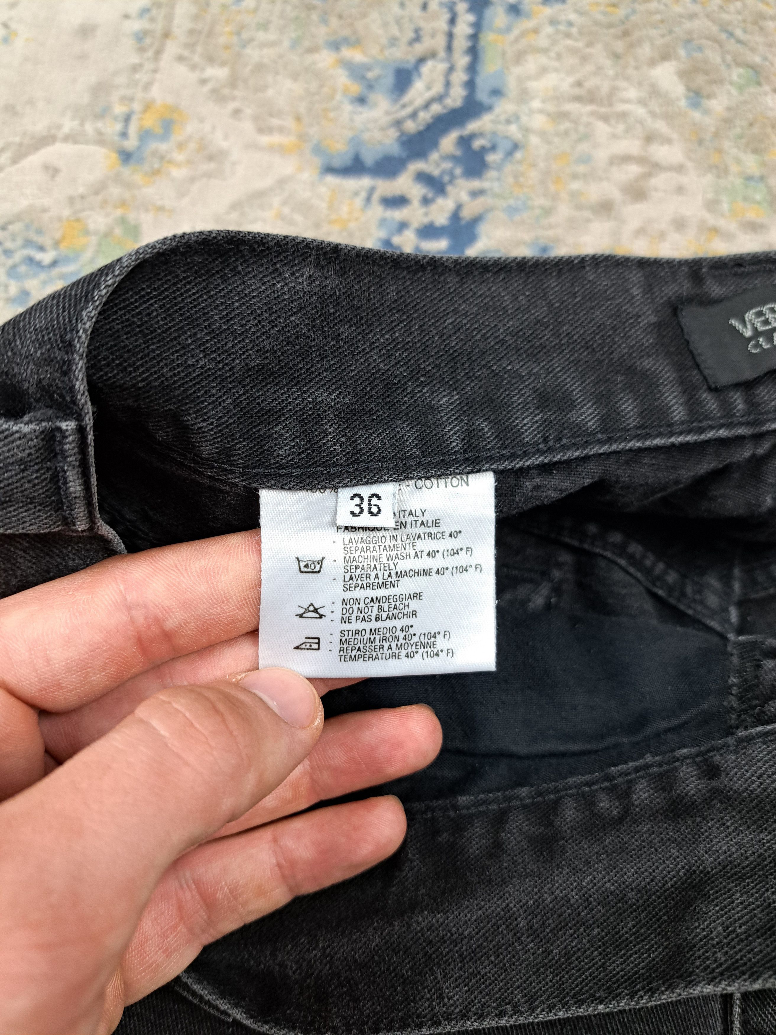 Versace Versace Classic Black Denim Straight Fit Jeans Luxury Size US 36 / EU 52 - 5 Thumbnail