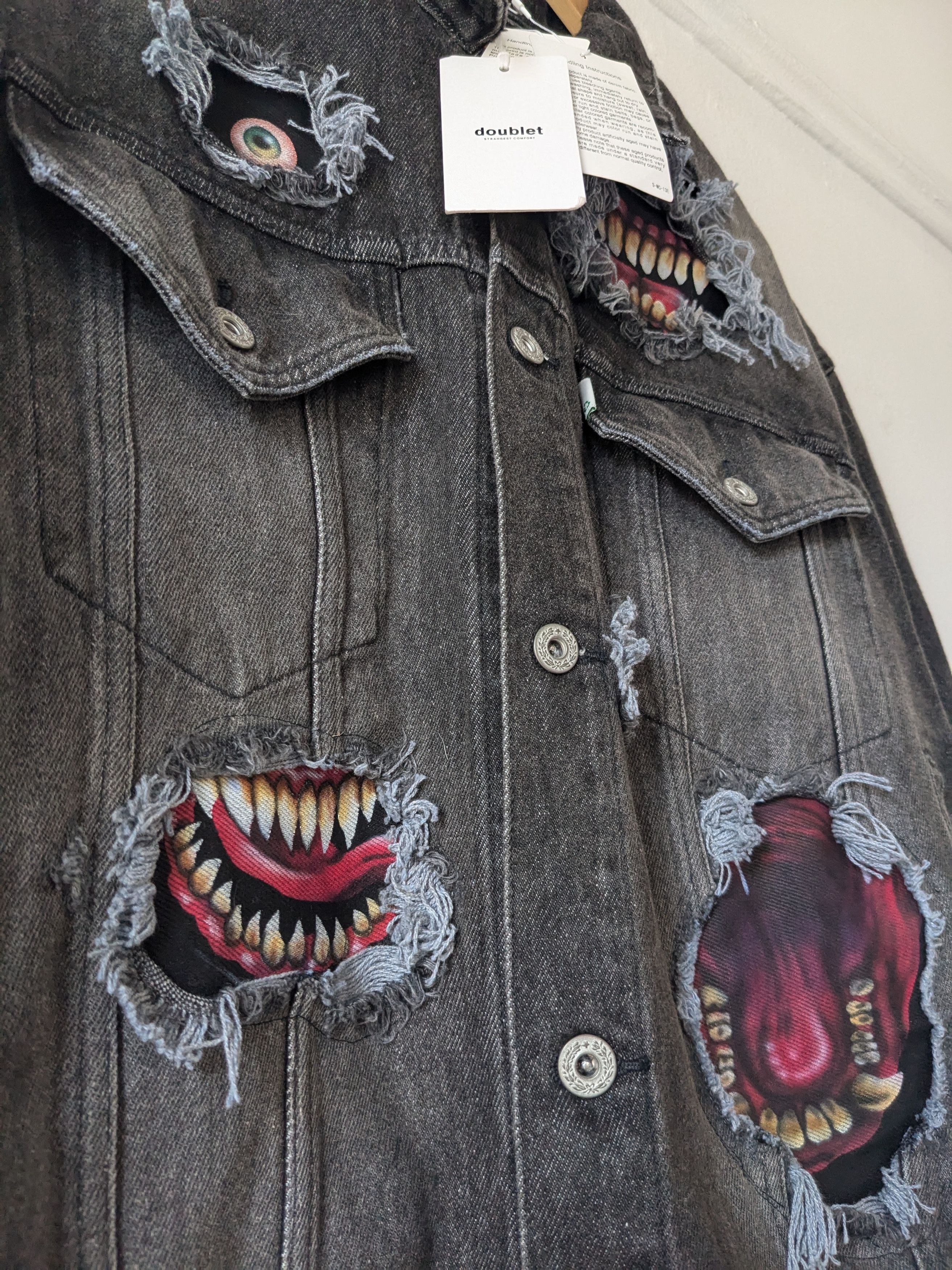 Doublet 21FW Recycled Denim Monster Repair Jacket Size US XL / EU 56 / 4 - 3 Thumbnail