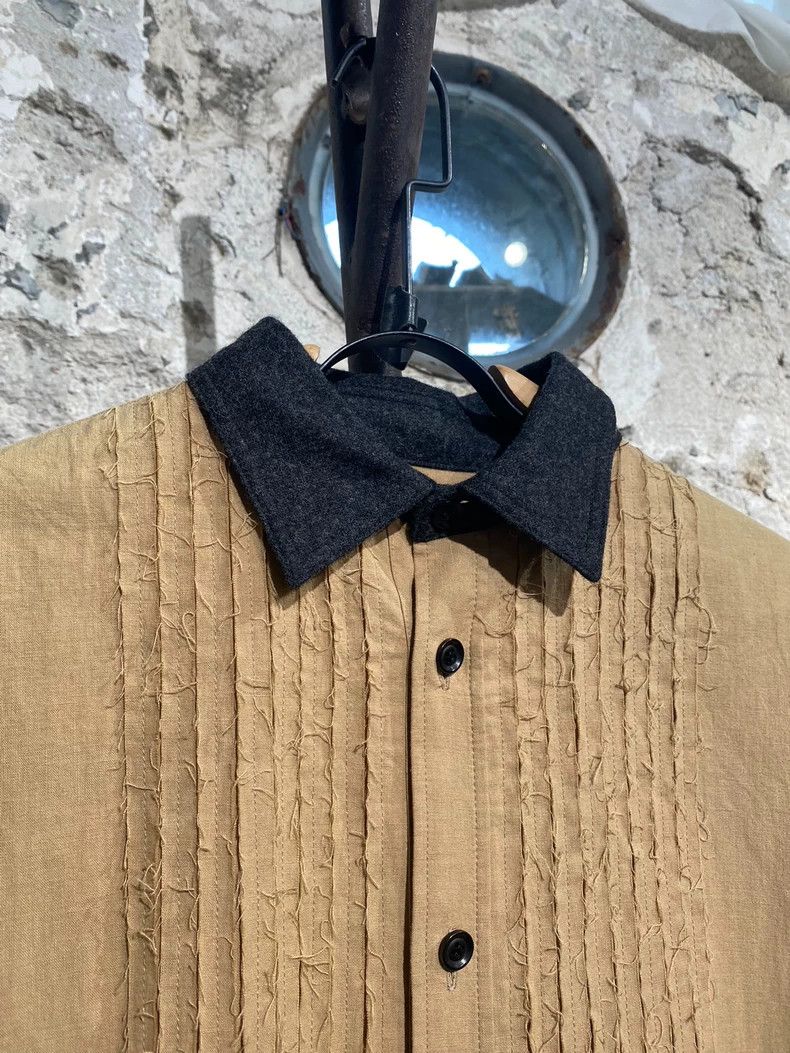 Y's Y's size 1 Mid-length beige patchwork shirt Size S / US 4 / IT 40 - 3 Thumbnail