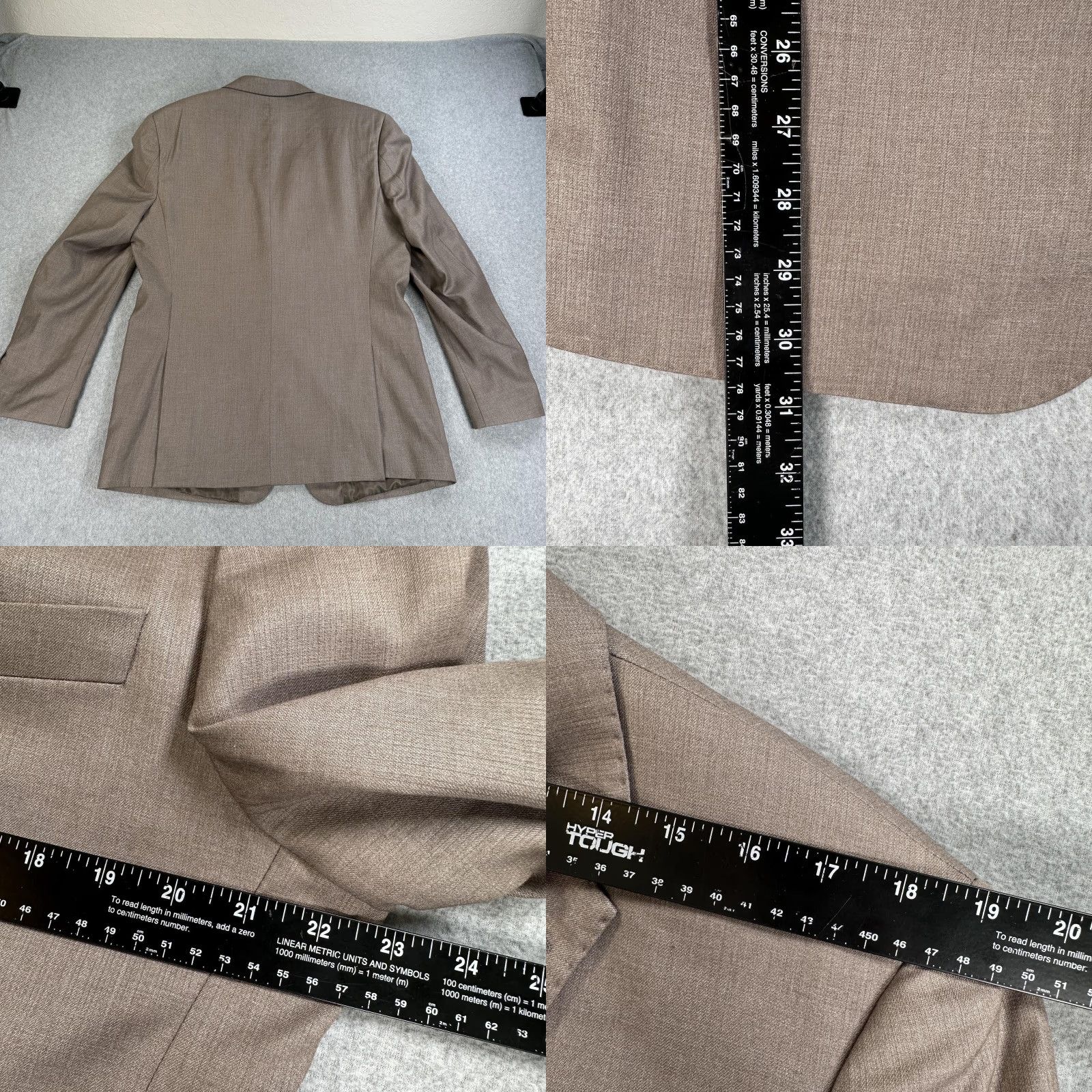Giorgio Armani Giorgio Armani Blazer Mens 42 Brown Wool Suit Jacket Two-Button Notch Lapel Single-Breasted Size 42R - 8 Thumbnail