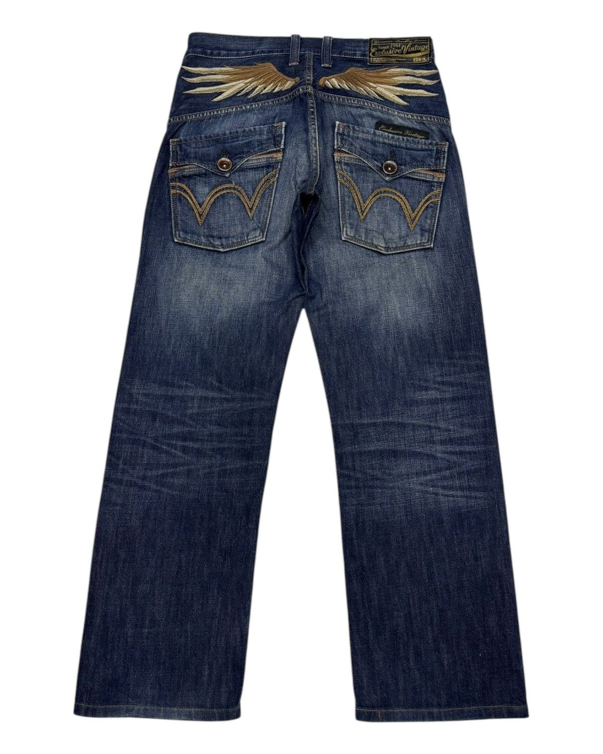 If Six Was Nine 🔥RARE EDWIN EXCLUSIVE VINTAGE WINGS EMBROIDERY DENIM JEANS Size US 30 / EU 46 - 1 Thumbnail