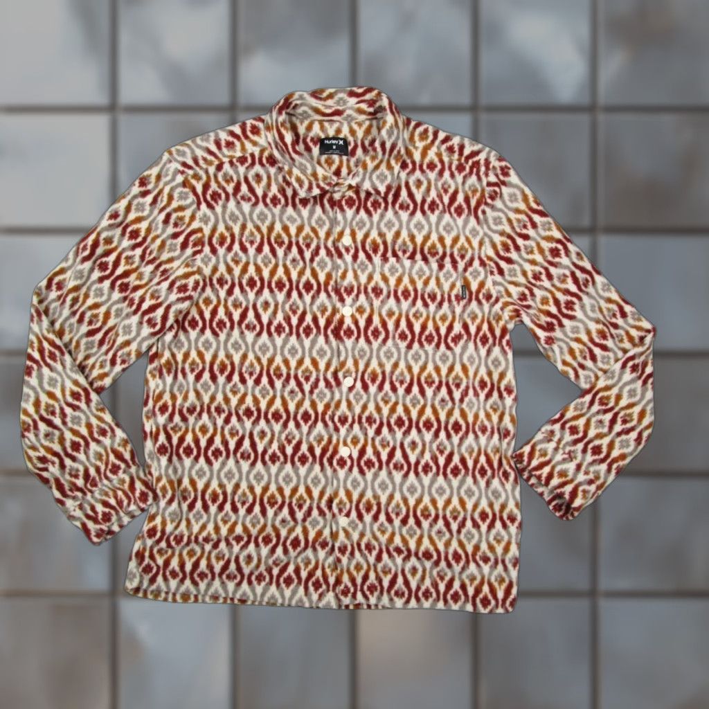 Hurley Hurley Mens Shirt Brown Fleece Snap Front Geometric Aztec Southwest Western Classic Size US M / EU 48-50 / 2 - 1 Thumbnail