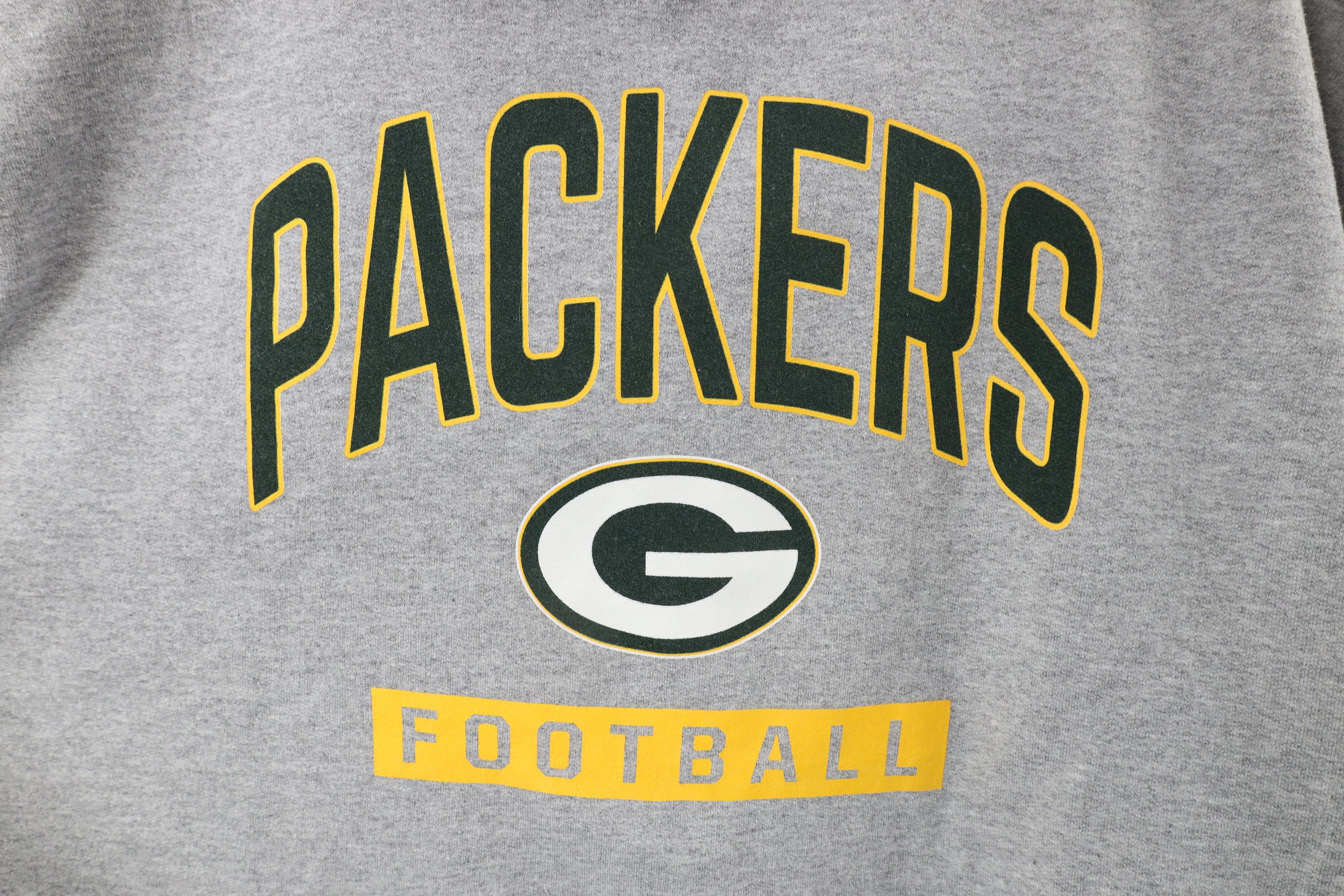Vintage Vintage 90s Bay Packers Football Hoodie Sweatshirt Gray Size US XXL / EU 58 / 5 - 6 Thumbnail