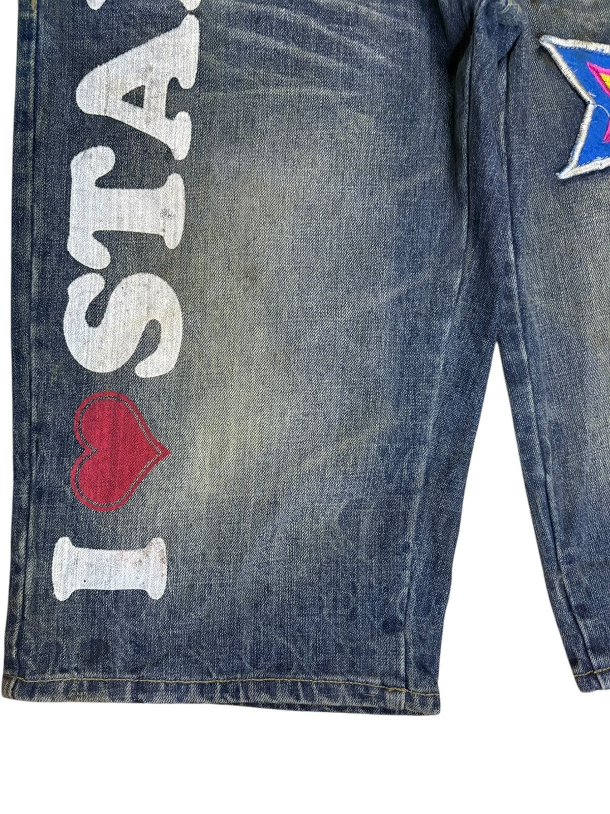 Japanese Brand Vintage Japanese Brand Double Waist Mud Wash Jean Shorts Size US 32 / EU 48 - 8 Thumbnail