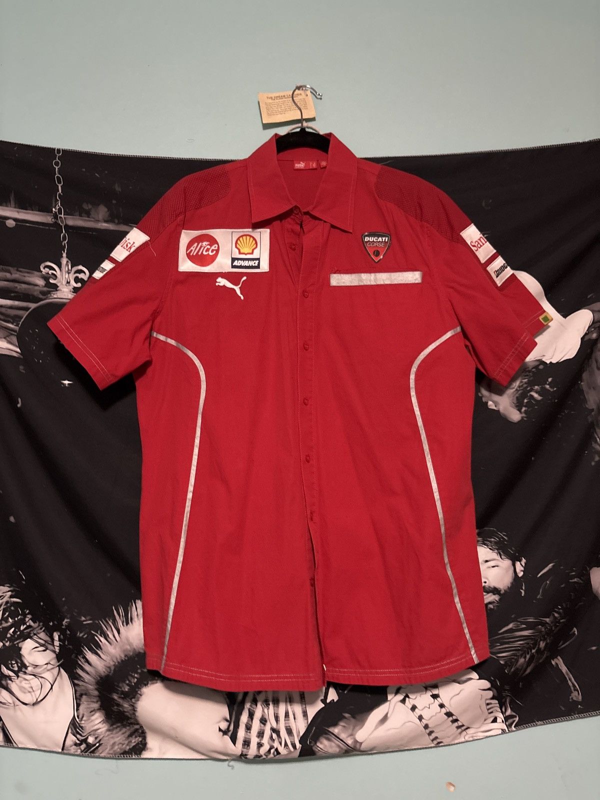 Puma × Vintage 📍 RED VINTAGE PUMA RACING BUTTON UP 📍 Size US XL / EU 56 / 4 - 1 Thumbnail