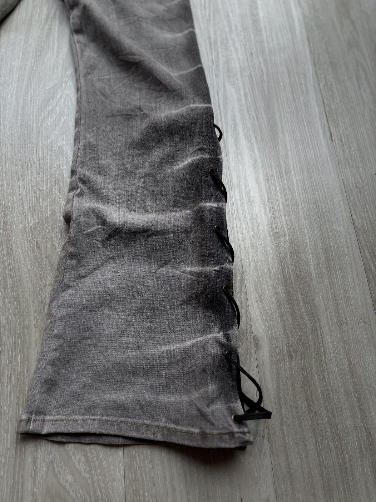 Japanese Brand daily topic laceup flare jeans Size US 28 / EU 44 - 3 Thumbnail