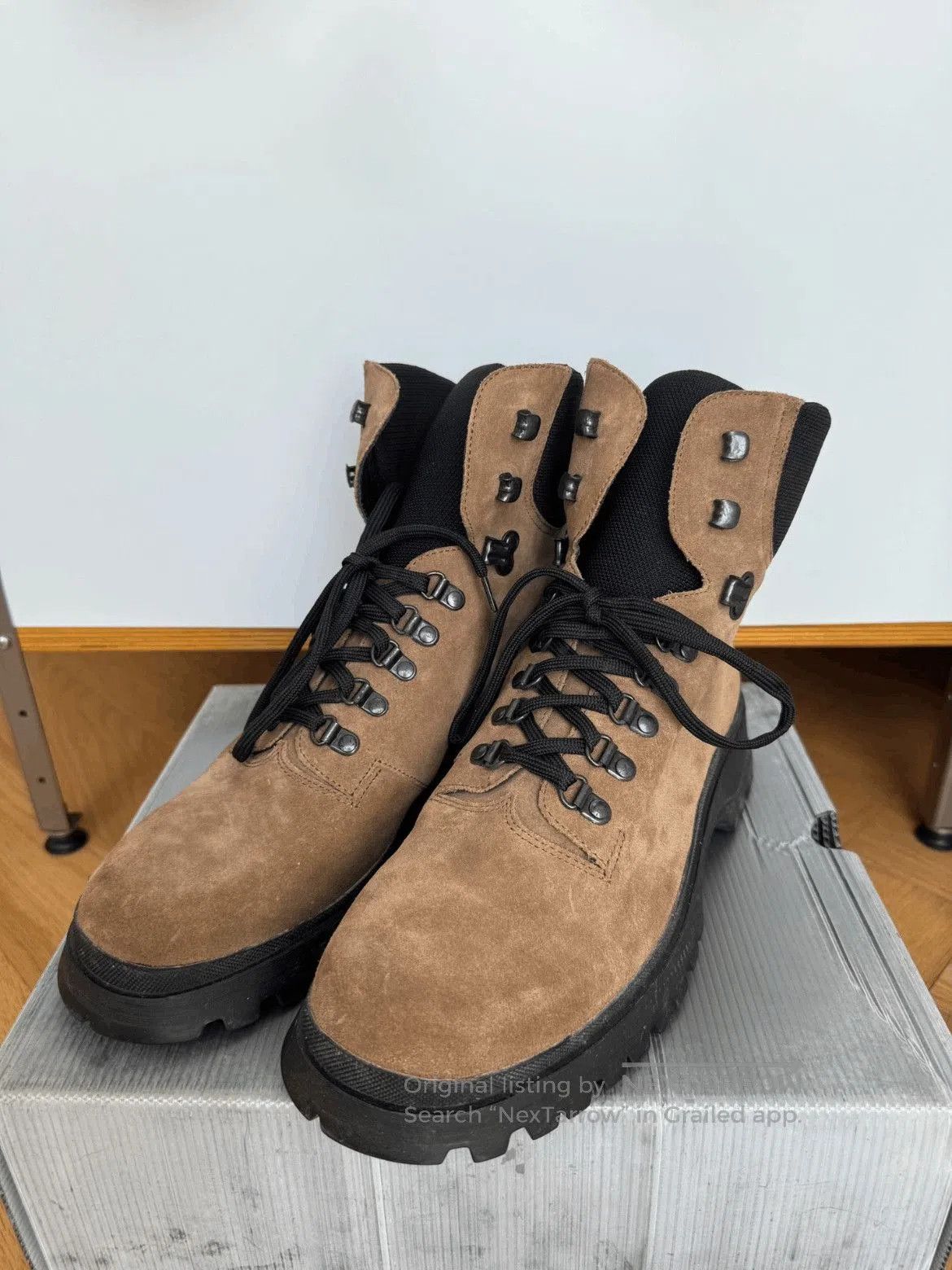 PRADA archive ブラウン　トレッキングブーツ　6 1/2 Prada Hiking Boots | Grailed