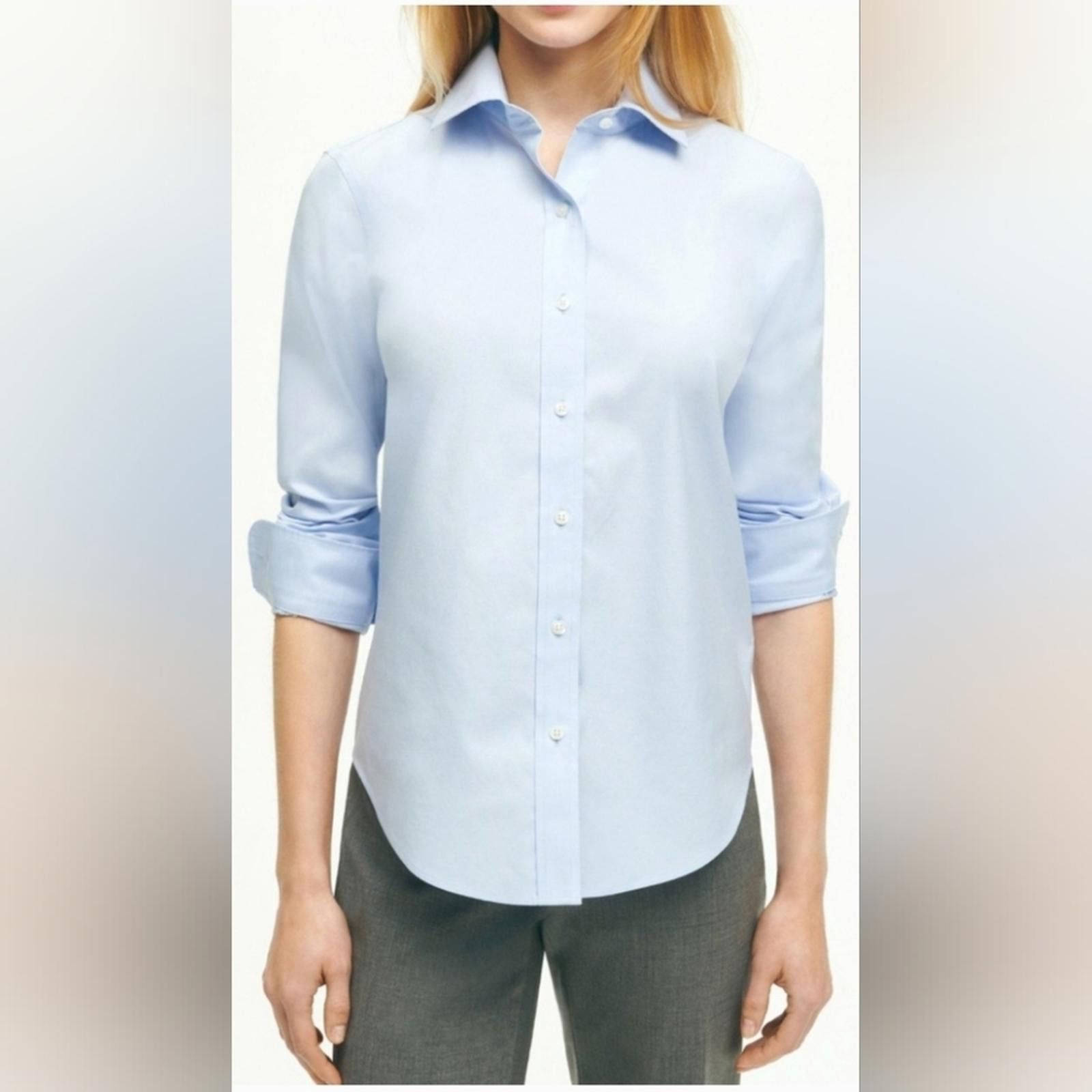 Brooks Brothers Brooks Brothers Light Blue Button Down Shirt Size M / US 6-8 / IT 42-44 - 6 Thumbnail