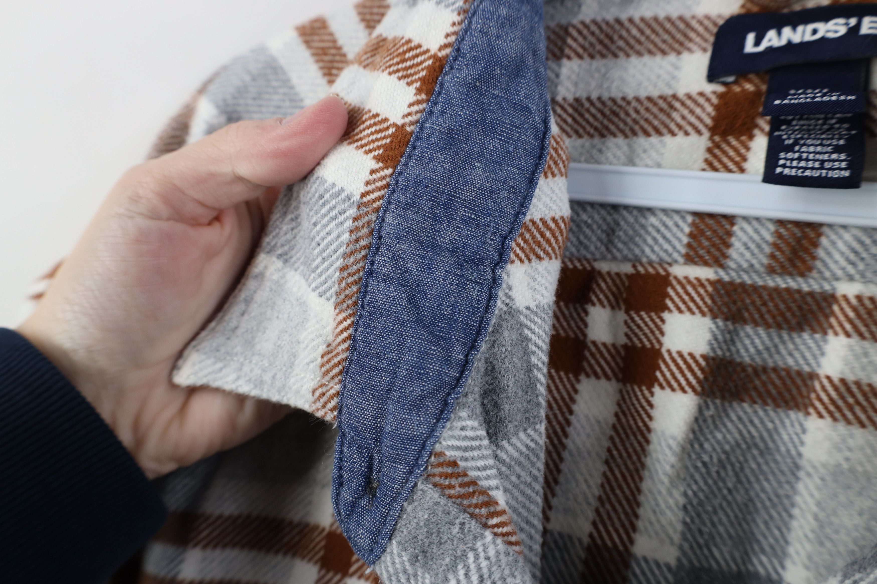 Lands' End Vintage Lands End Heavyweight Flannel Collared Button Shirt Size US XXL / EU 58 / 5 - 6 Thumbnail