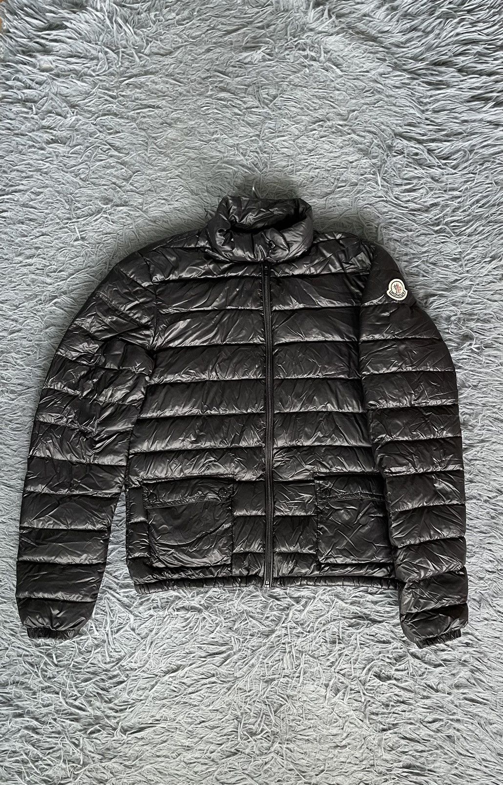 Moncler down puffer jacket black