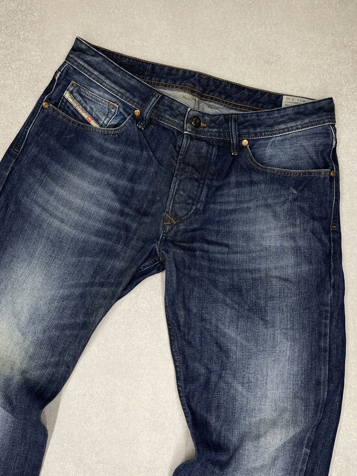 Diesel Mens Diesel Larkee Denim Jeans Blue Y2K Size US 33 - 7 Thumbnail