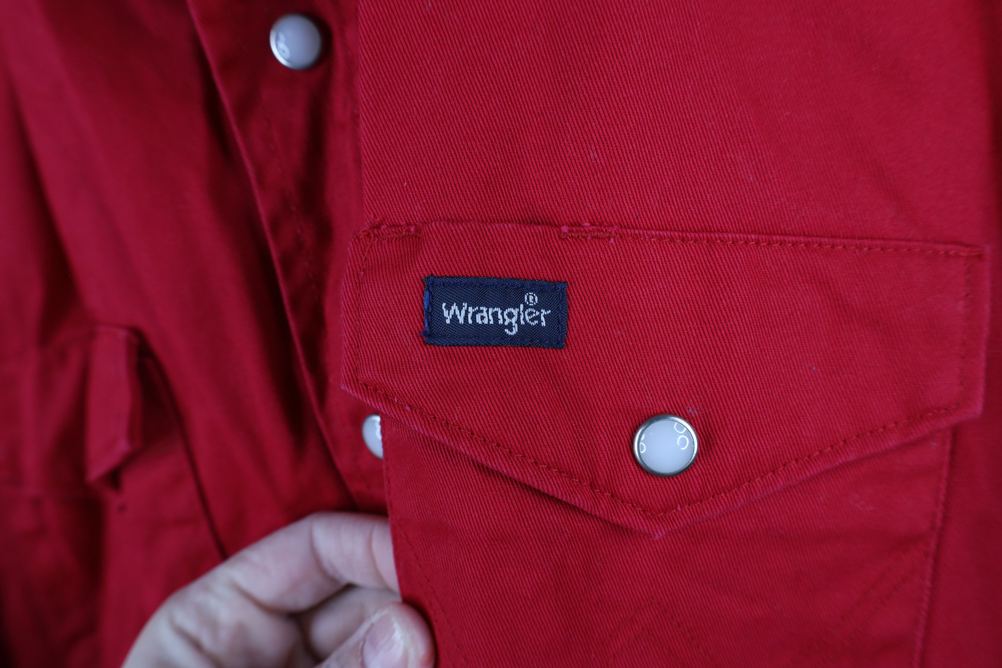 Vintage × Wrangler Vintage 90s Wrangler Heavyweight Western Cowboy Button Shirt Size US XXL / EU 58 / 5 - 4 Thumbnail
