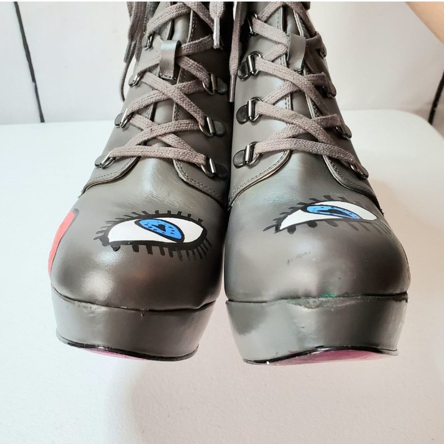 Other Paris Hilton Trinity Custom Art Leather Stiletto Booties Size US 11 / IT 41 - 10 Thumbnail