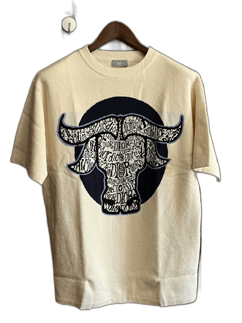 Dior beige dior unisex t-shirt with logo 0079 yq Size US M / EU 48-50 / 2 - 1 Thumbnail
