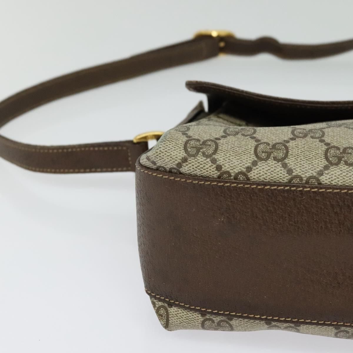 Gucci GUCCI GG Supreme Web Sherry Line Bag Pvc Beige Gold 904 02 Size ONE SIZE - 10 Thumbnail